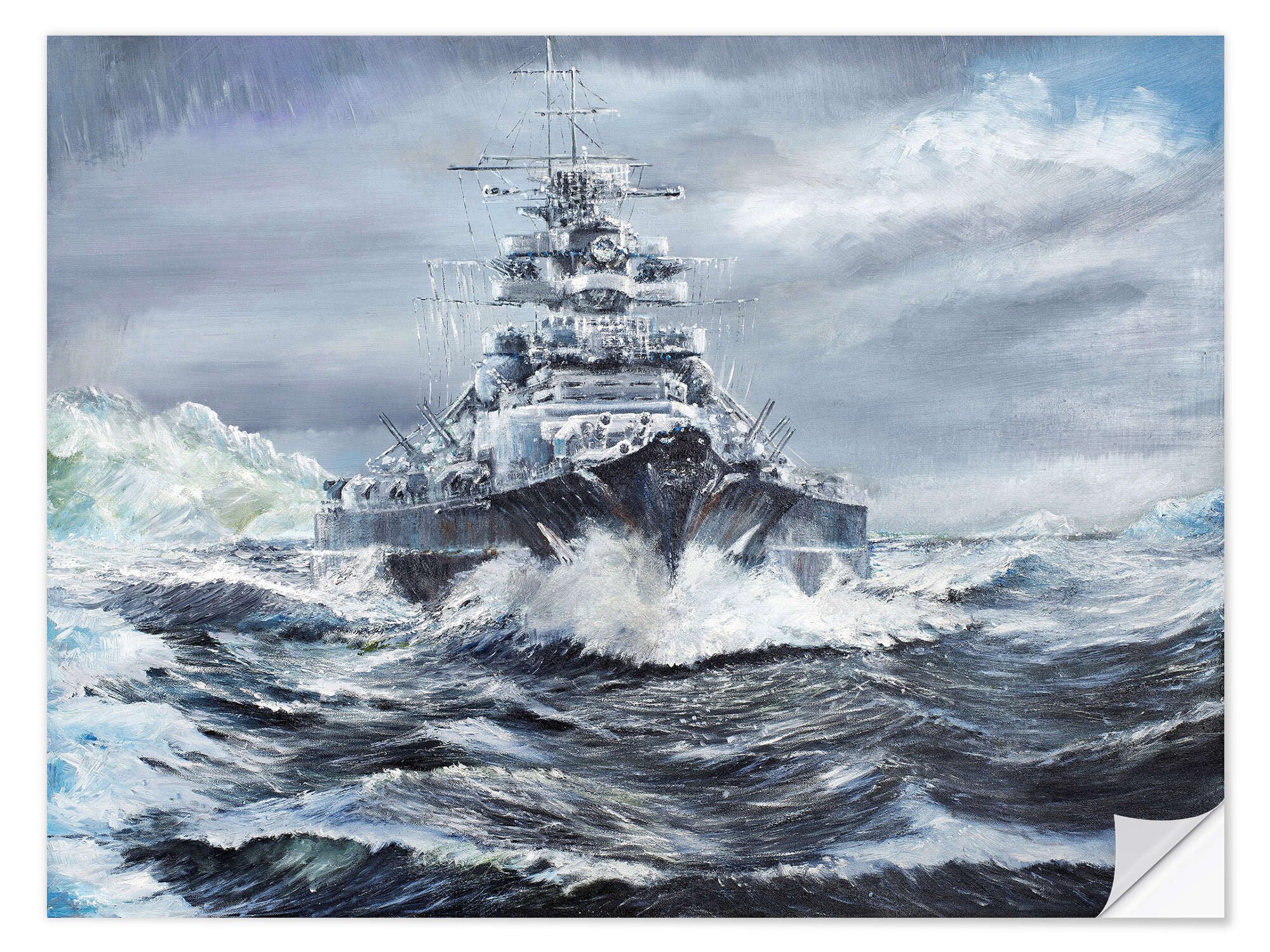 Posterlounge Wandbild Bismarck vor Grönland, Vincent Alexander Booth, erhältlich als Poster, Leinwandbild, Wandsticker oder Acrylglasbild