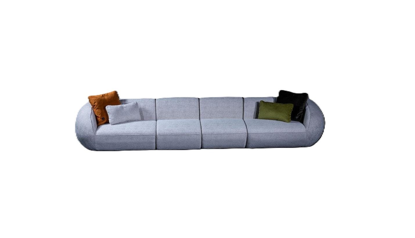JVmoebel Big-Sofa Moderne graue Polsterecke mit Polyätherschaum-Polsterung, 4 Teile, Made in Europa
