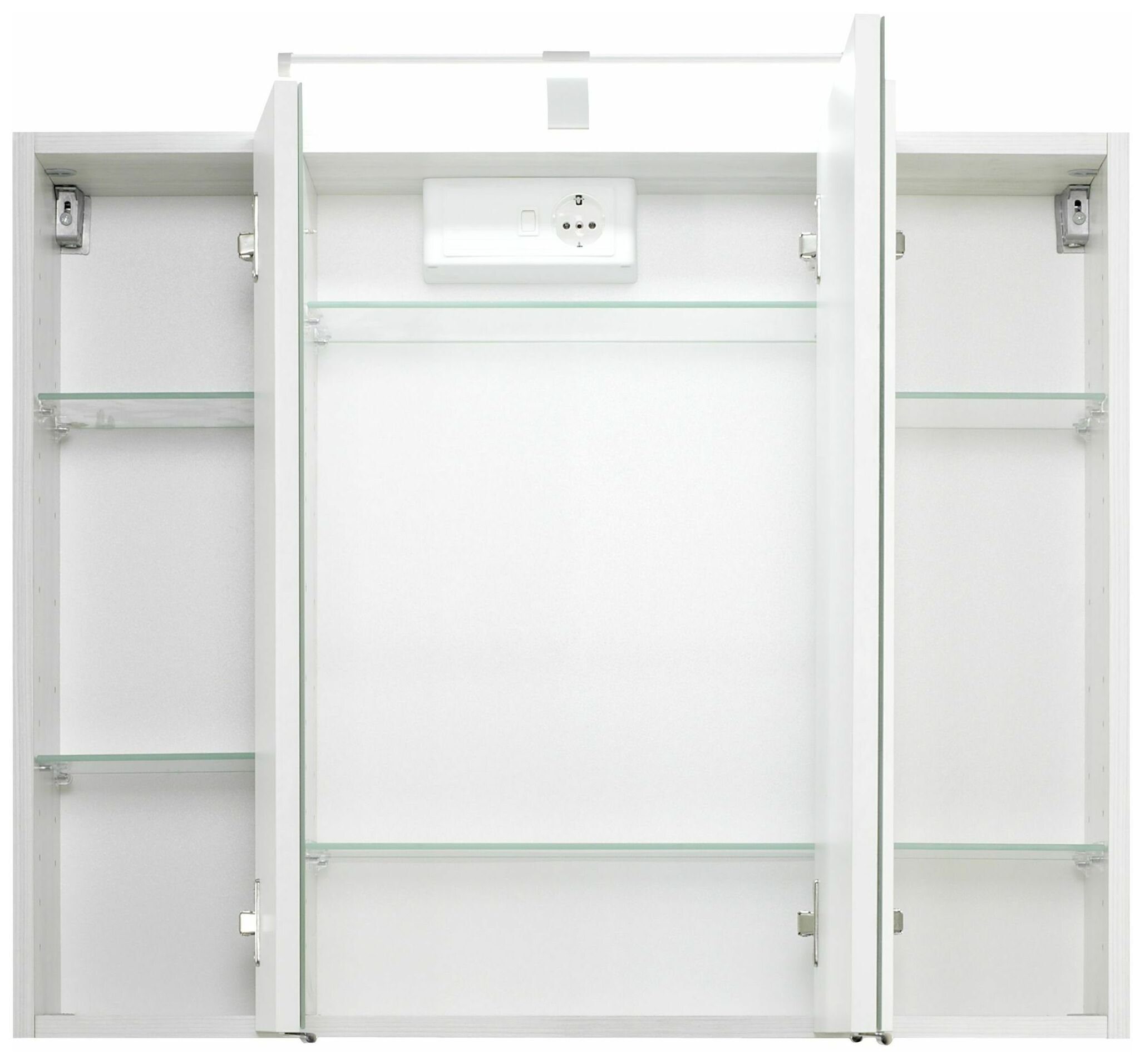 HELD MÖBEL Spiegelschrank Cardiff 80 cm inkl. Beleuchtung graphitgrau