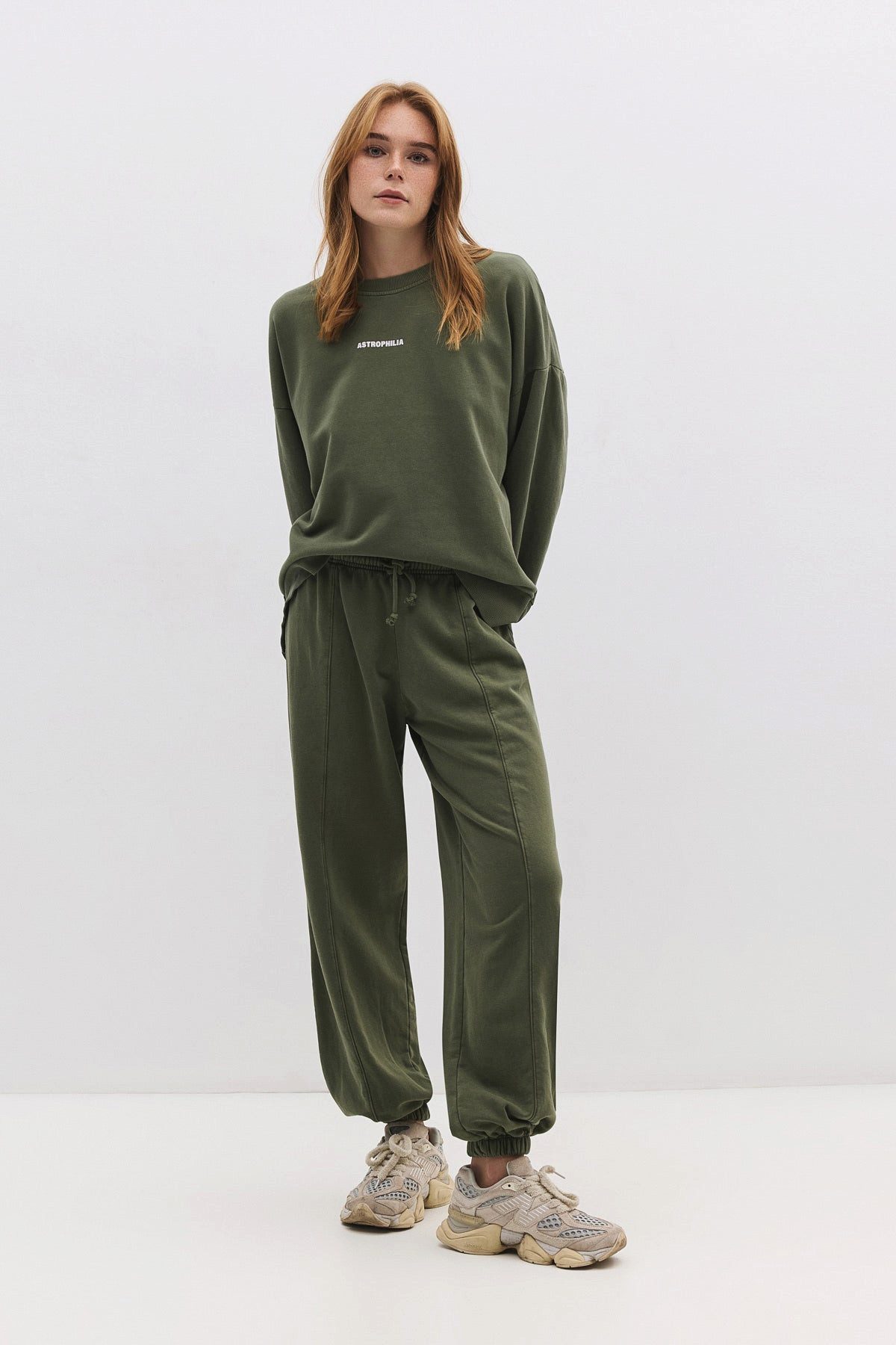 No Matter What Sweatponcho Baumwoll-Sweatpants mit Ballonmuster