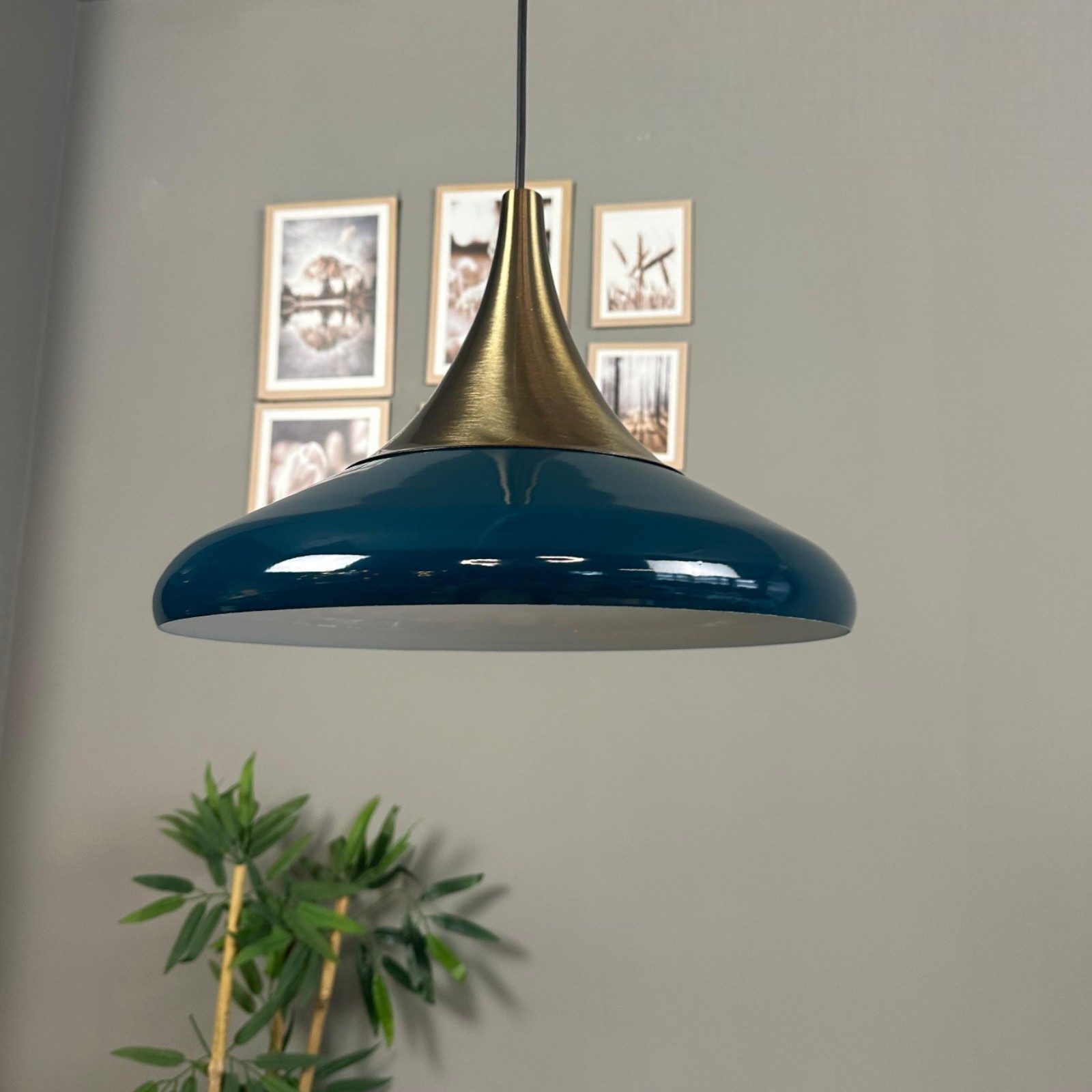 Bamyum Pendelleuchte Pendelleuchte Paladin Metall Ø35cm, Modern Hängelampe, ohne Leuchtmittel