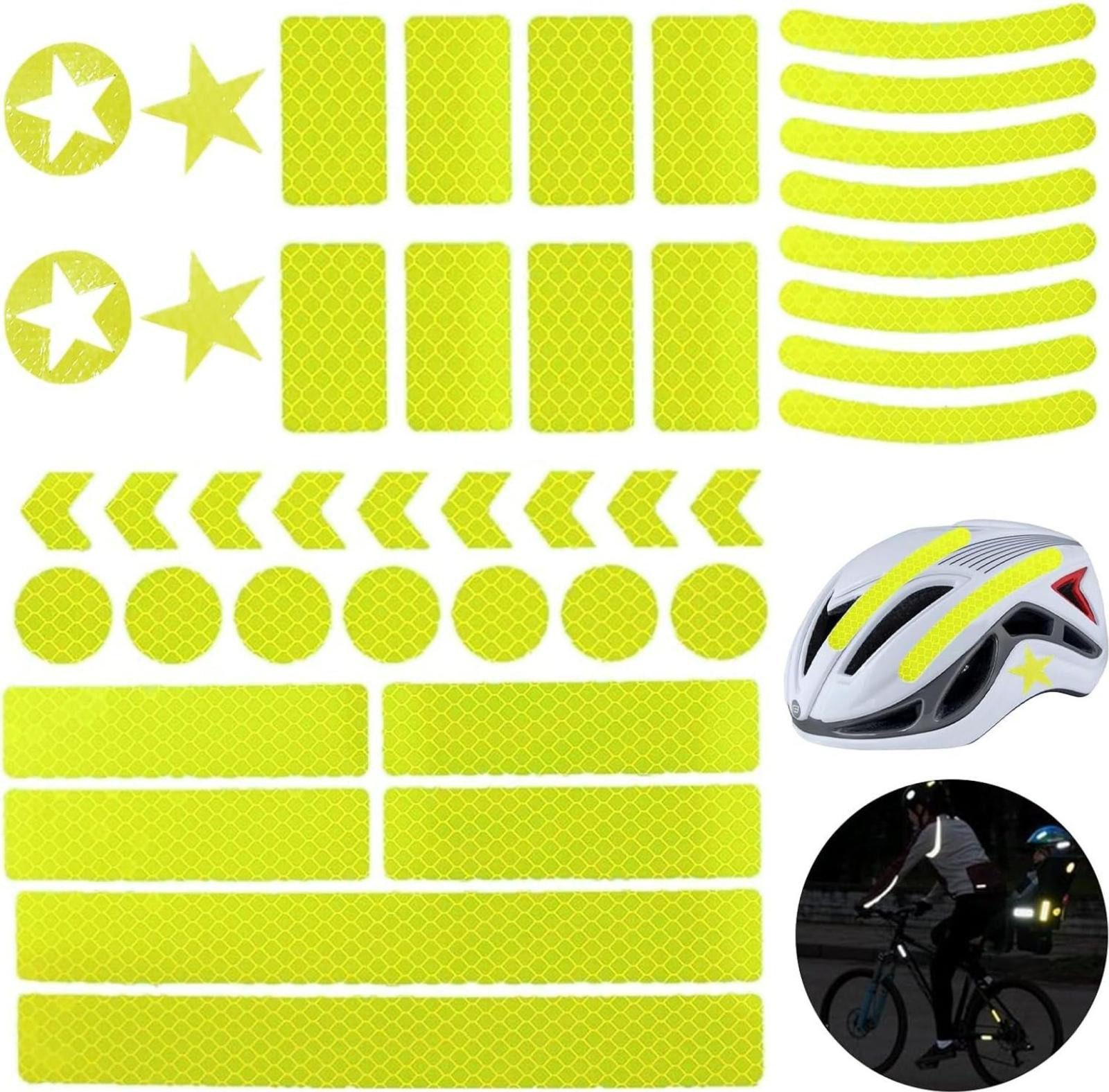 FELIXLEO Reflektorband 42 Stück Fahrrad Reflektoren Aufkleber Set Reflektoren Sticker, (1 St)