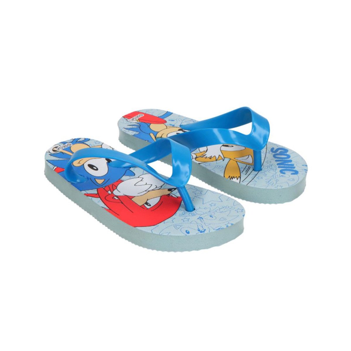 Sonic The Hedgehog Kinder Strandschuhe Zehentrenner Flip Flops Freizeit und Urlaub Badeschuh