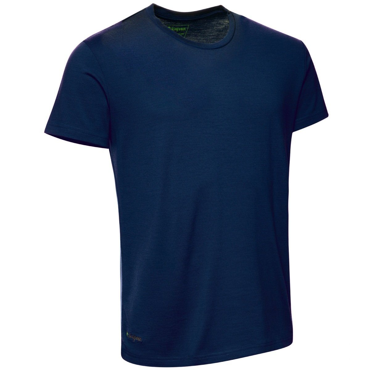 (1-tlg) Merinowolle Blau reiner aus - Kaipara Made Merino Germany Kurzarm Sportswear Herren Regularfit Rundhalsshirt Merino 200 Shirt in