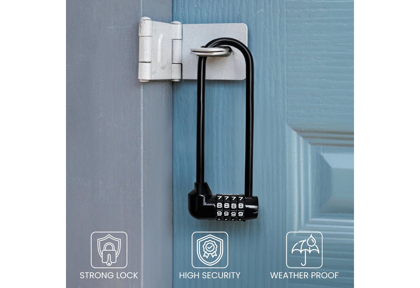 Thumbnail - Kurtzy Vorhängeschloss Bike Theft Protection - 2 Pack, 4-Digit Lock, (1-tlg)