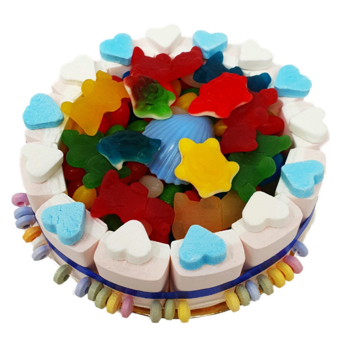 Fruchtgummi Bären & Co. Süßigkeit, Fruchtgummi Geburtstagstorte Happy Birthday Geschenkidee Jungen 550g