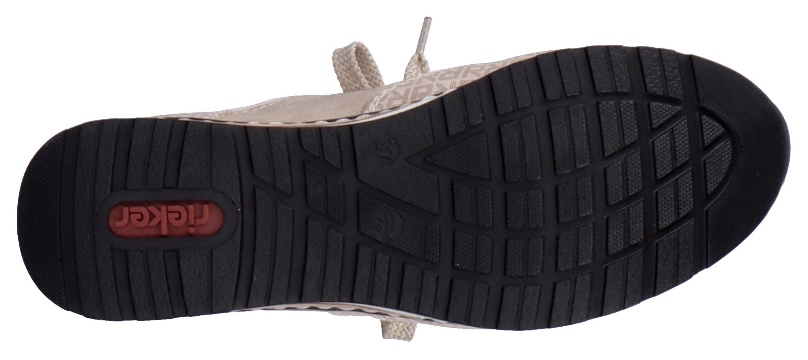 Slip-On elastischem Schlupfen Rieker Sneaker mit Einstieg, zum