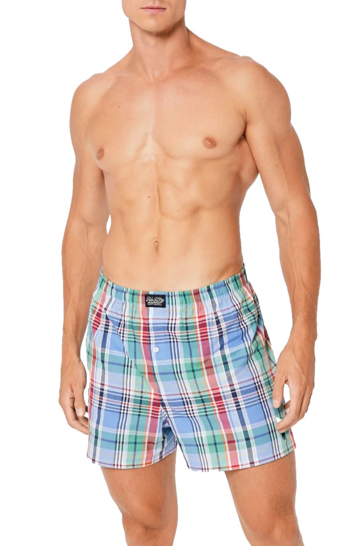 Polo Ralph Lauren Boxershorts Herren Unterwäsche Boxer Baumwolle Shorts Karomuster Elastischer Bund mit Labelpatch stilvoll, maskulin, elegant