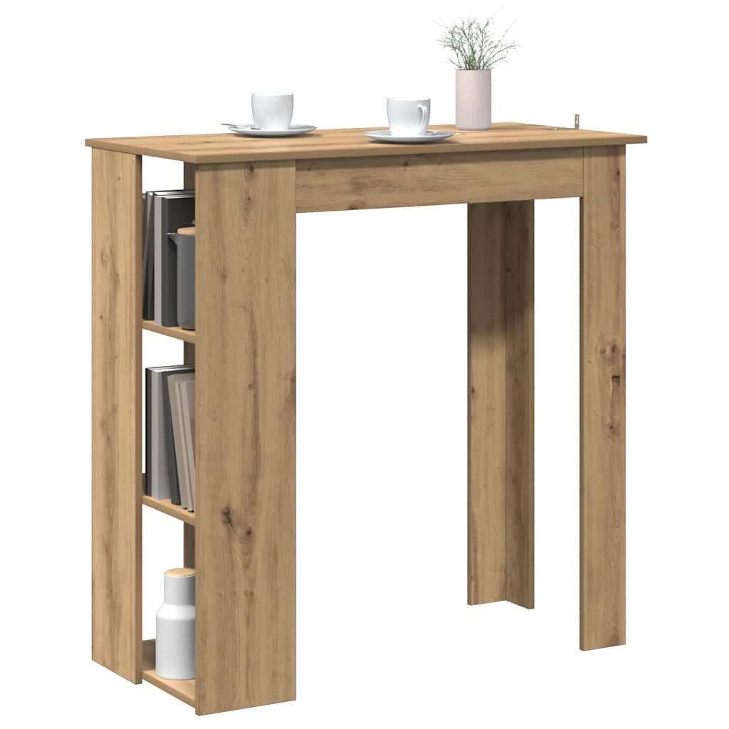 vidaXL Esstisch Bartisch mit Regal Artisan-Eiche 102x50x103,5 cm Holzwerkstoff (1-St)