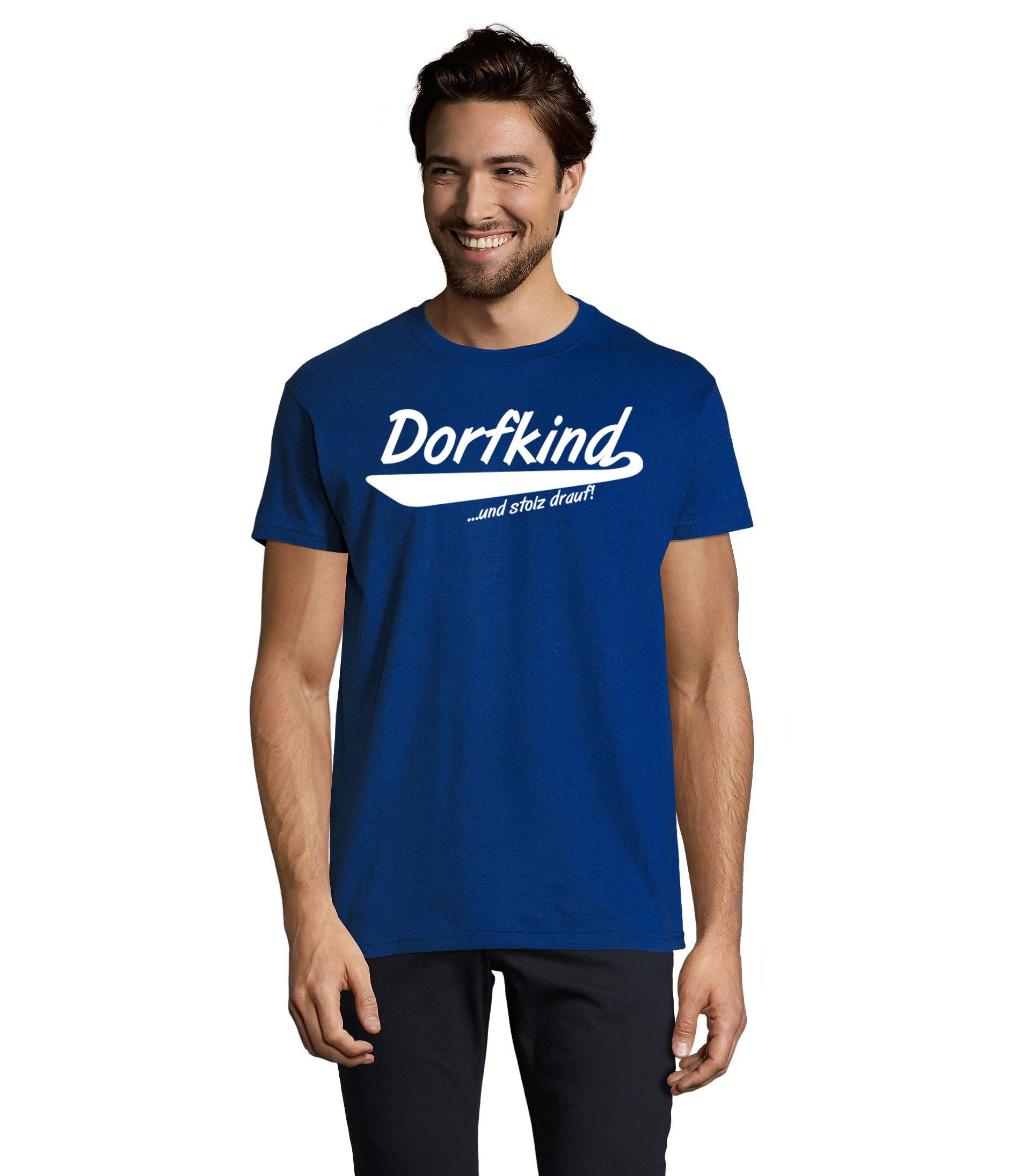 Blondie & Brownie T-Shirt Herren Dorfkind und stolz drauf! Royalblau