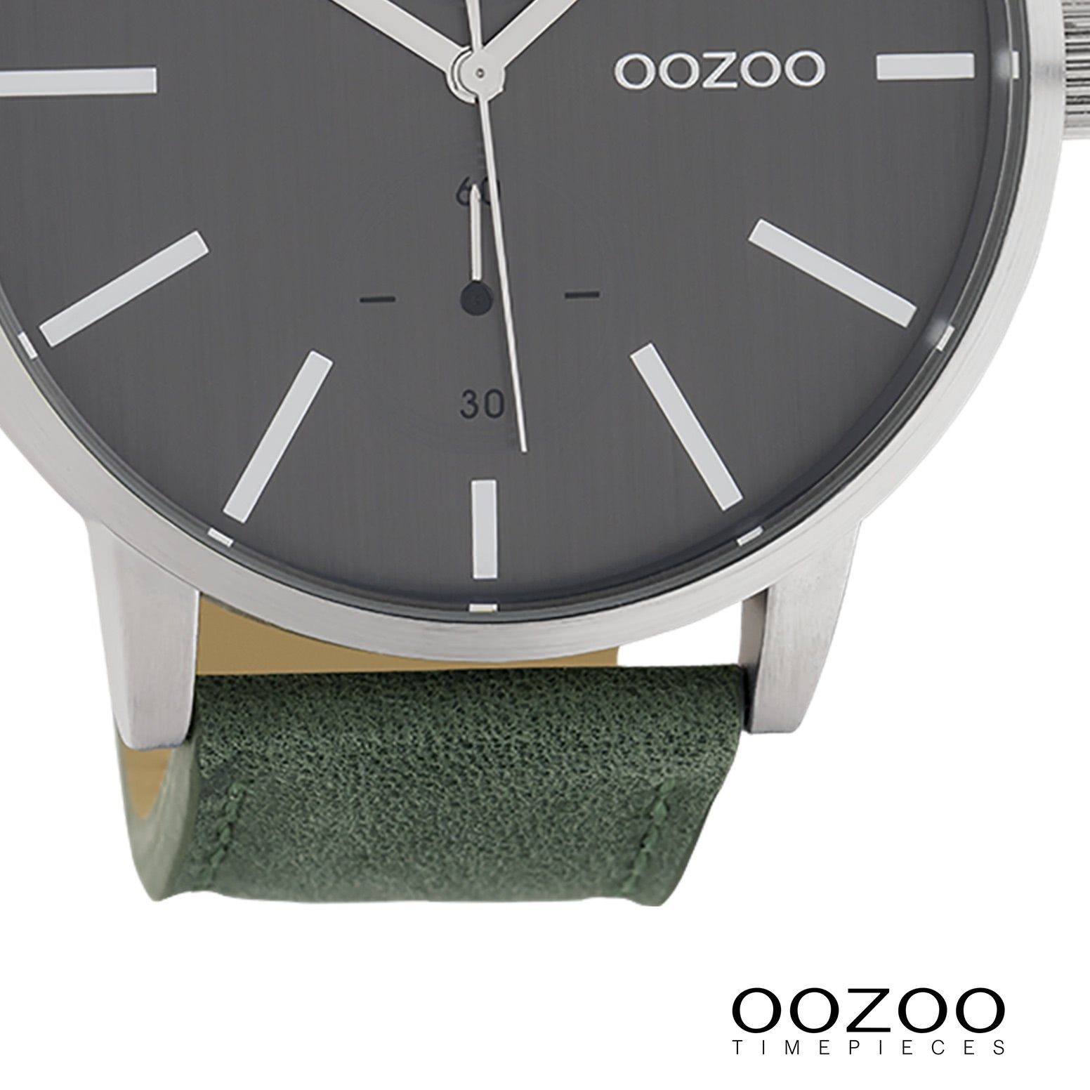 OOZOO Quarzuhr Oozoo Damen Herren Armbanduhr Timepieces, (Analoguhr), Damen, Herrenuhr rund, groß (ca. 50mm) Lederarmband, Fashion-Style