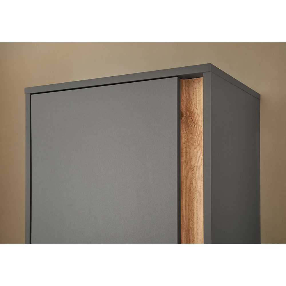Lomadox Garderobenschrank CRISP-61 in anthrazit mit günstig online kaufen