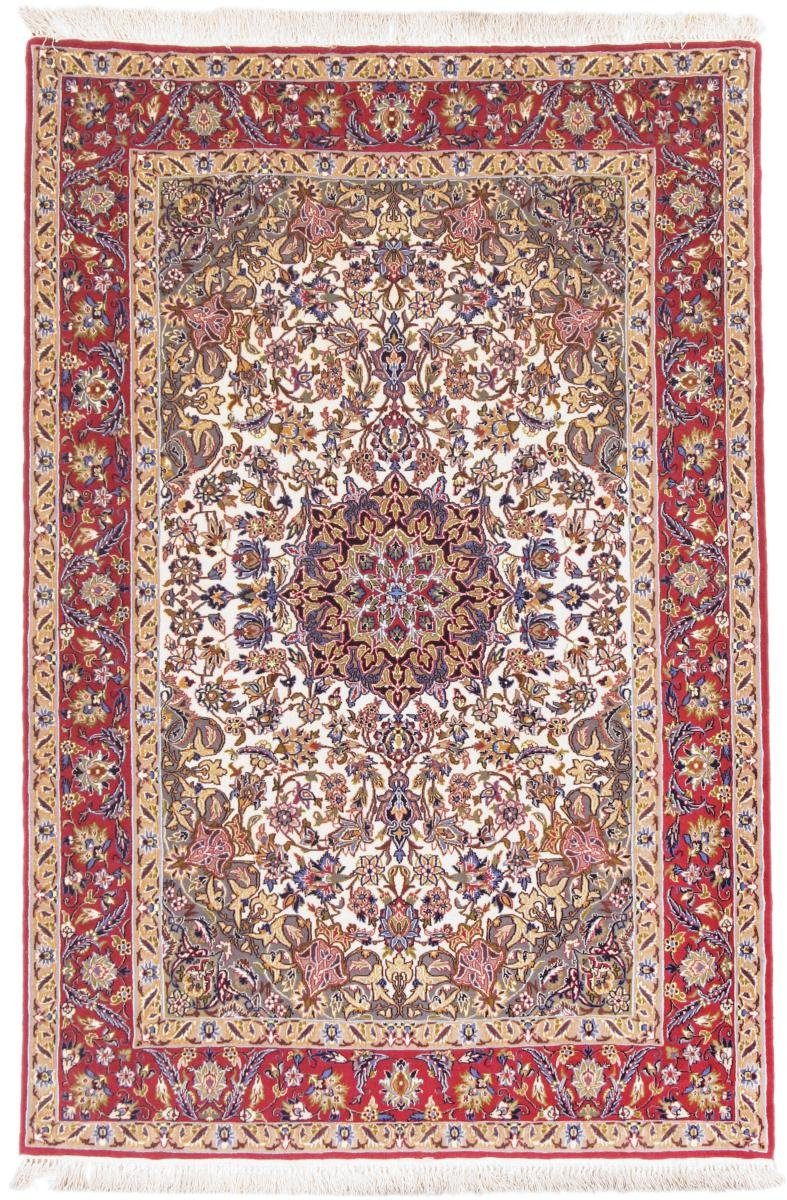 Orientteppich Isfahan 108x163 Handgeknüpfter Orientteppich / Perserteppich, Nain Trading, rechteckig, Höhe: 6 mm