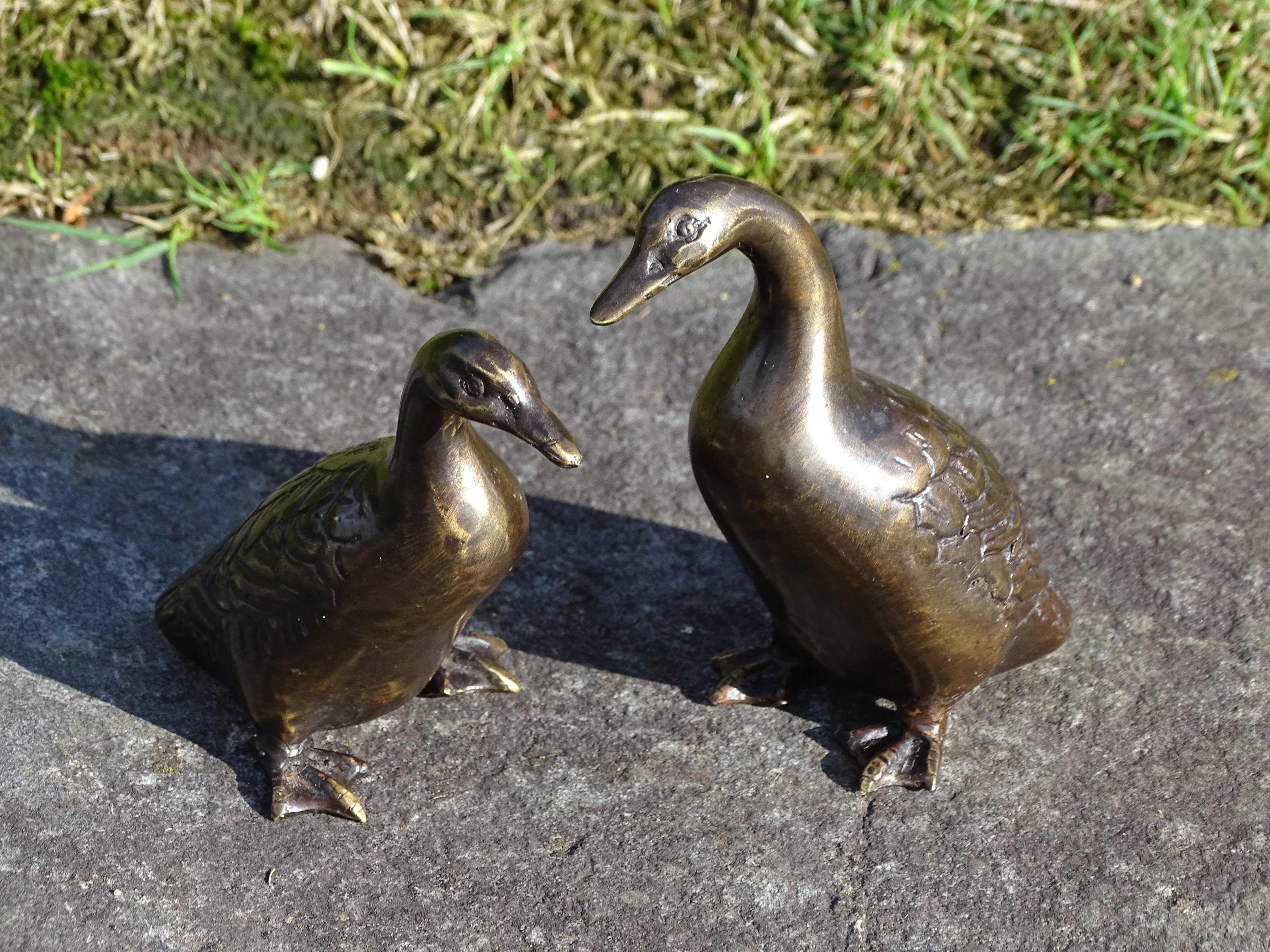 IDYL IDYL Enten Groß Paar Bronze-Skulptur Dekofigur