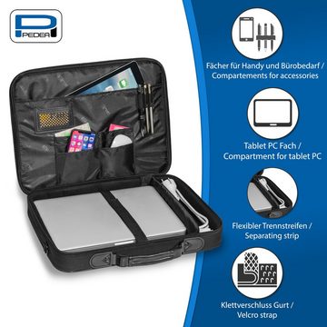 PEDEA Laptoptasche TRENDLINE (13,3 Zoll (33,8 cm), mit Funkmaus), mit stabilem Schutzrahmen, wasserabweisend, verstellbarer Schultergurt