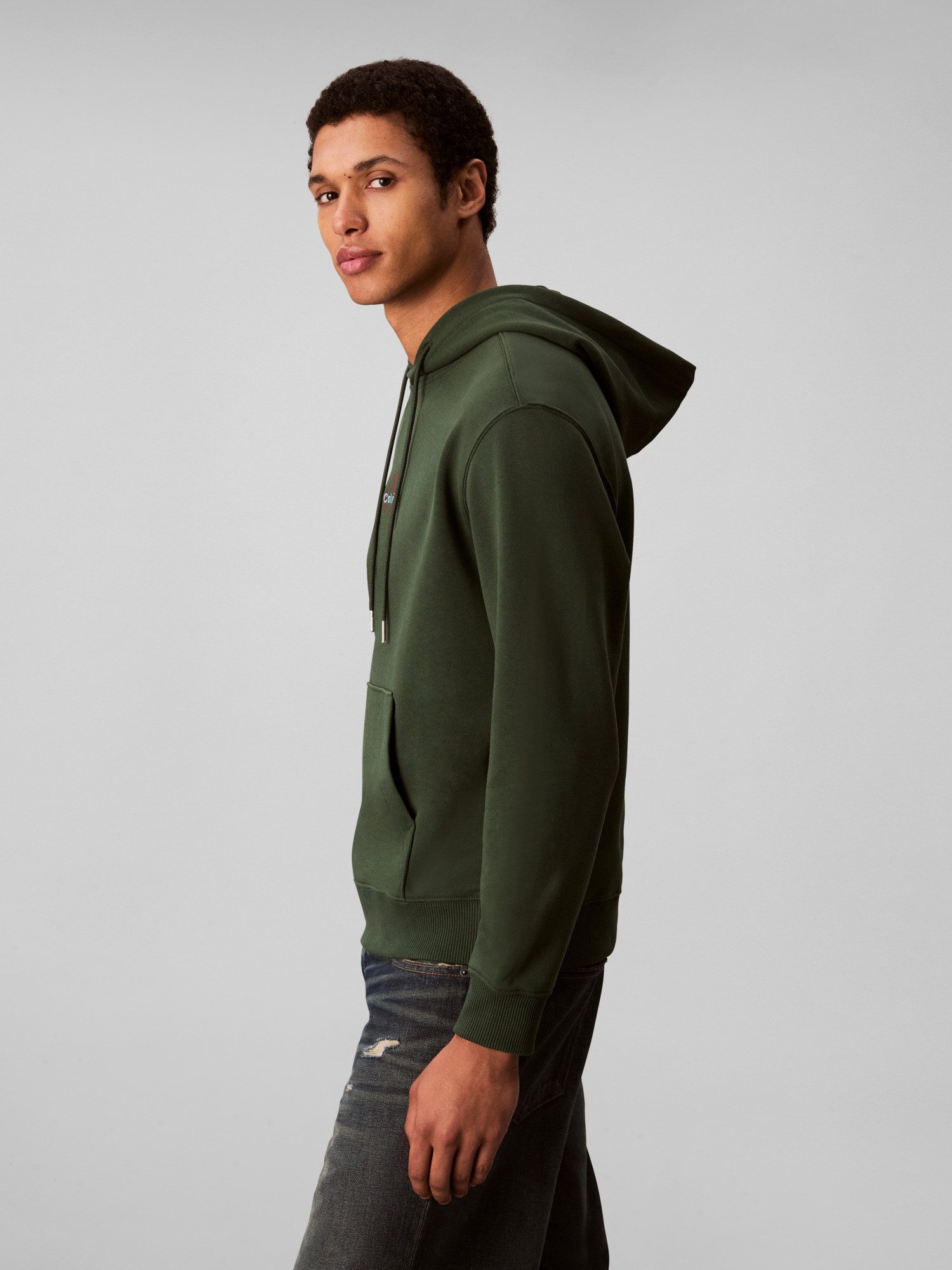 Calvin Klein Jeans Sweatshirt LS EU 350TERRY MICRO MONOLOGO HO Kapuze, regular fit