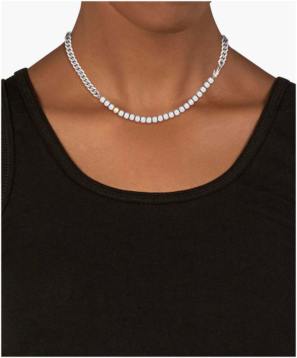 Lacoste Edelstahlkette ORBE, 2040335 sil...