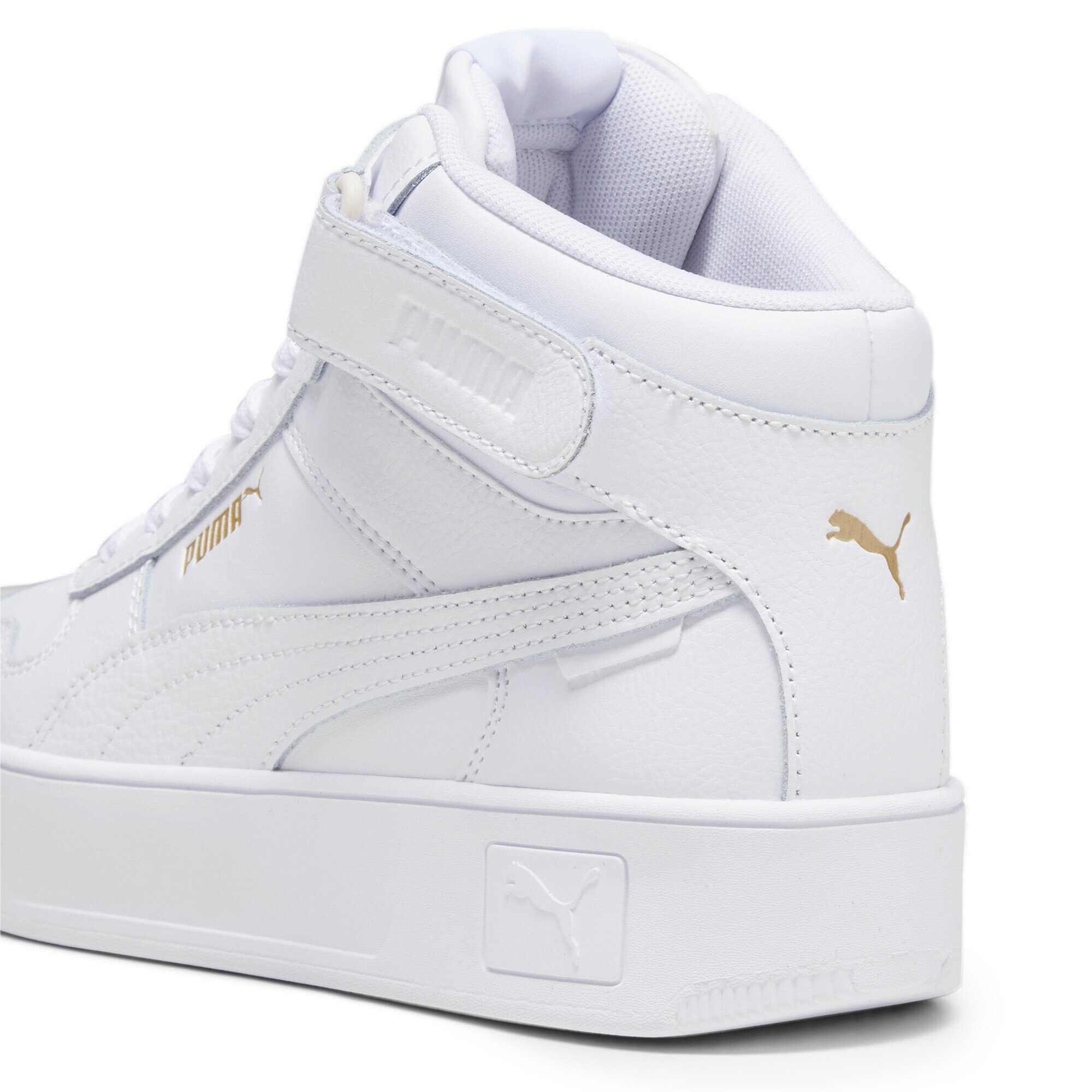 Carina Mid White PUMA Street Gold Sneaker Sneakers Damen