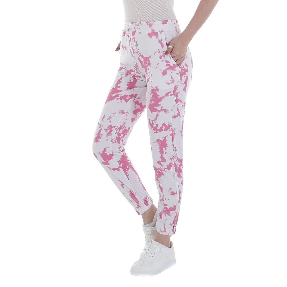 Ital-Design Jogginghose Damen Freizeit Camouflage Stretch Jogginghose in Ro günstig online kaufen
