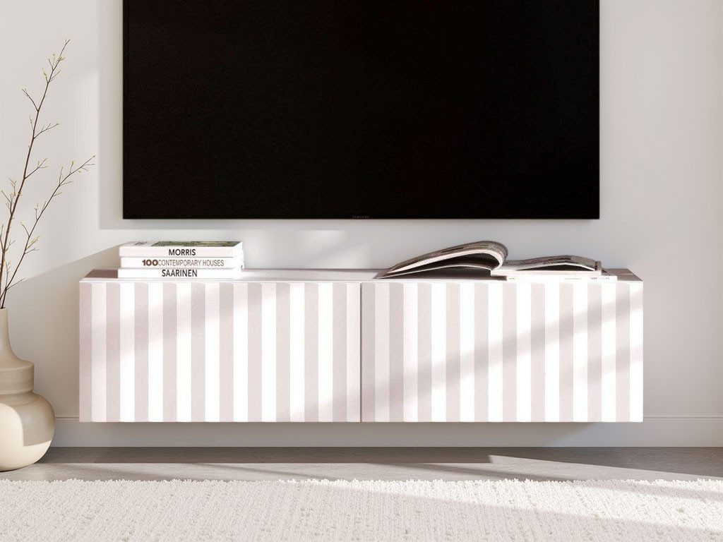 INOSIGN Lowboard Antibes TV-Lowboard, Breite 192/154/128 cm, TV-Schrank, TV-Kommode, 3D-Fronten, Push-To-Open-Funktion, Wandmonatage