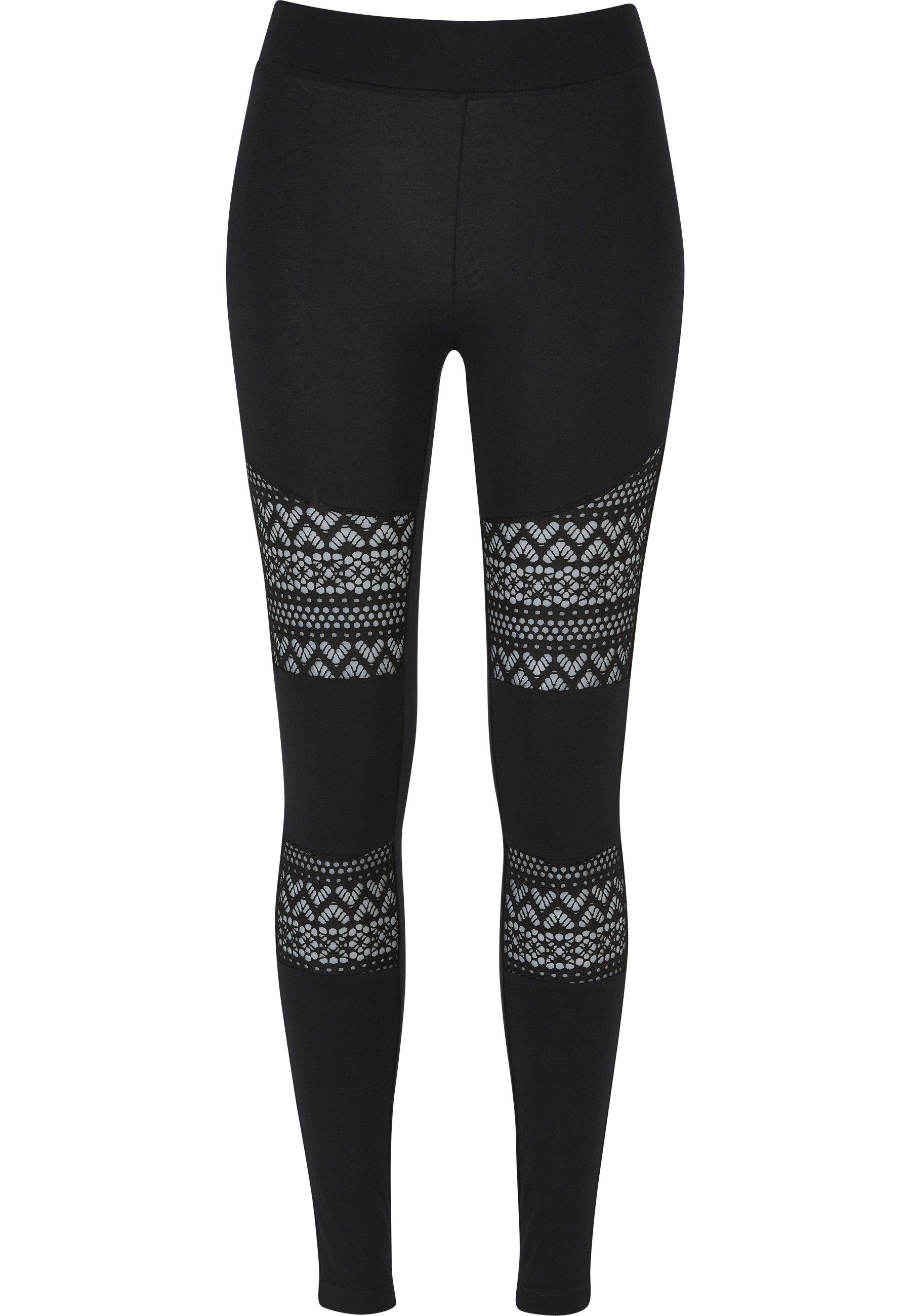 URBAN CLASSICS Leggings Urban Classics Damen Ladies Crochet Lace Inset Leggings (1-tlg)