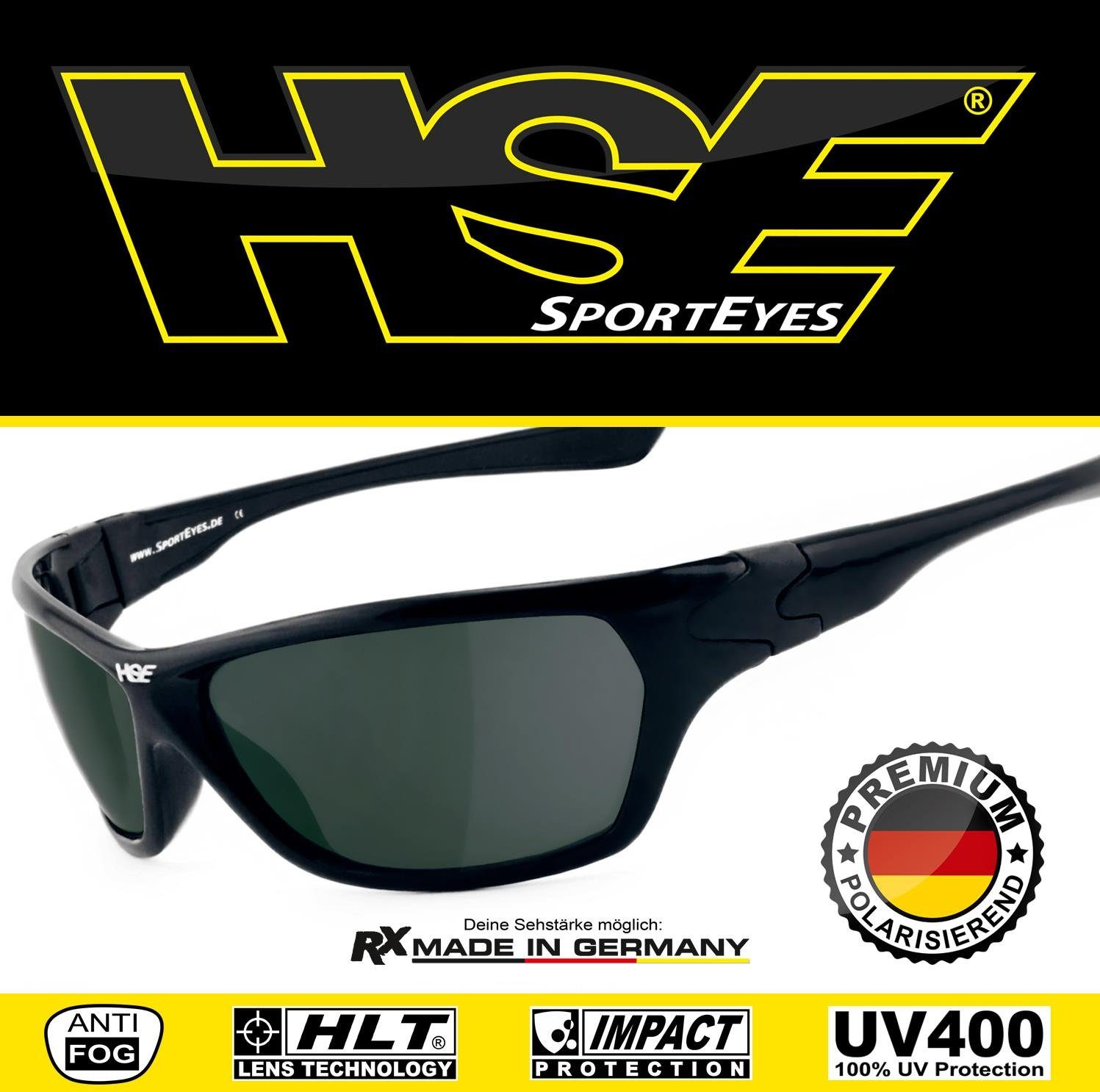 HSE - SportEyes Sportbrille - HIGHSIDER polarisierte Gläser polarisierend