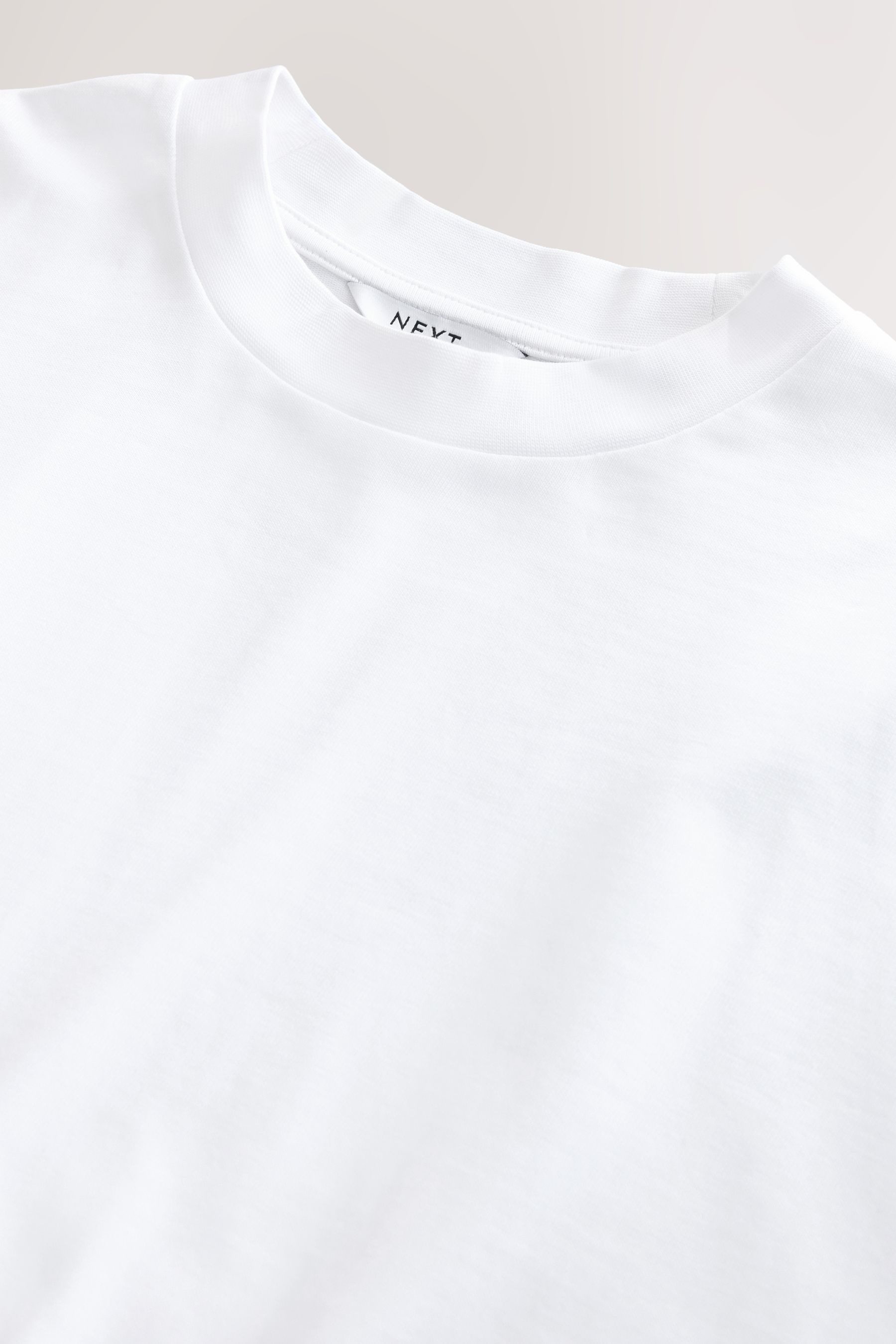 Next T-Shirt Kastiges T-Shirt aus schwerem Stoff (1-tlg)