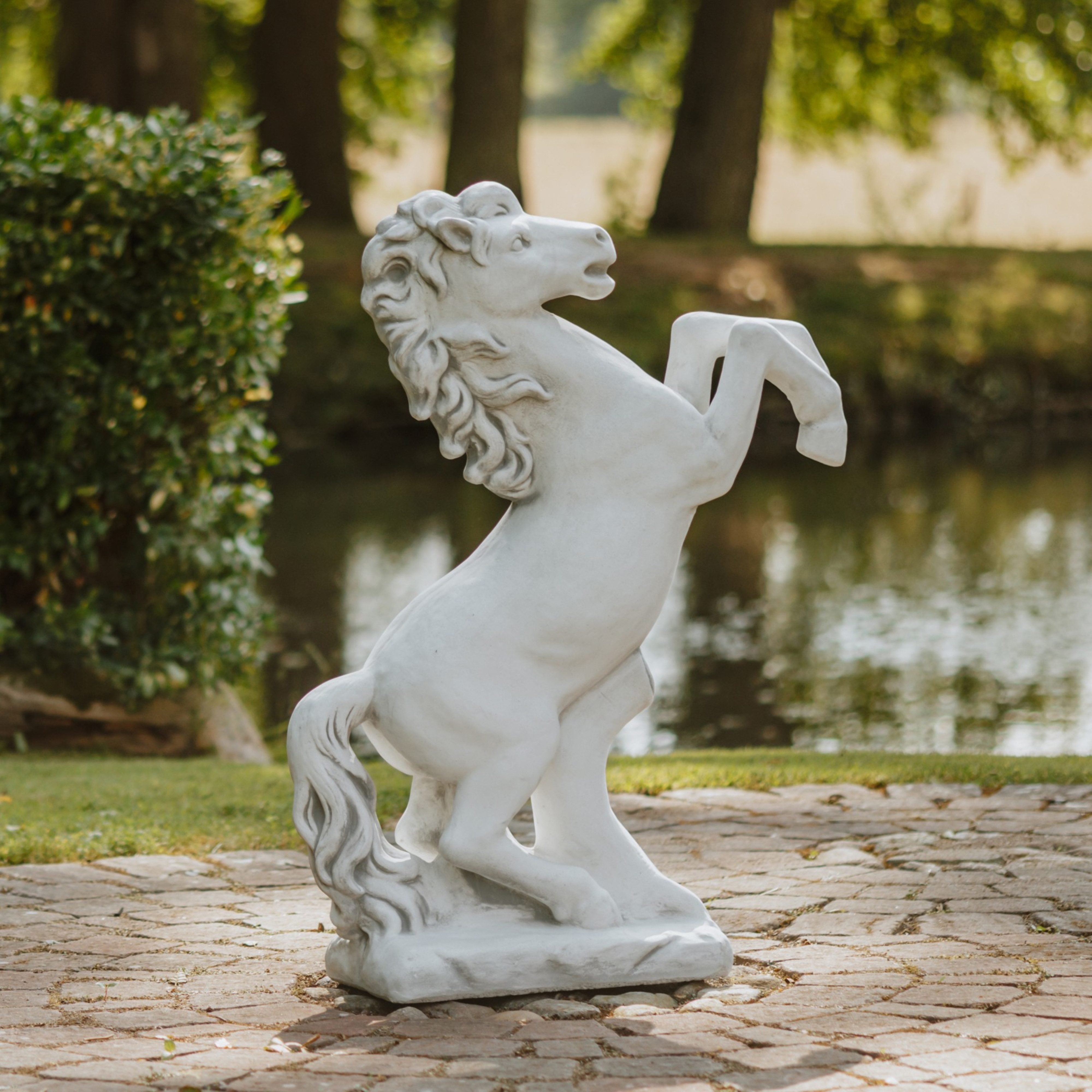 gartendekoparadies.de Gartenfigur Stehendes Pferd, H. 100 cm, 98 kg, Frostsicher