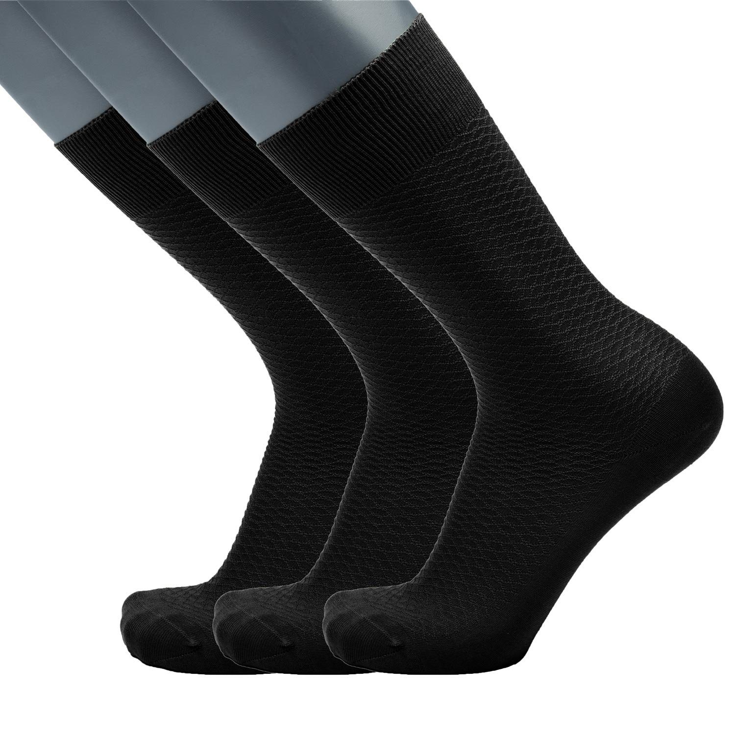 BGENTS Businesssocken Classic Frankfurt Socken merzerisierter Packung) reiner 3er - (3er Socken Packung, 3er Schwarz aus Baumwolle