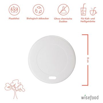 wisefood Deckel Papierdeckel (geeignet für 200ml Becher) - Ø 80 mm, (25-tlg)