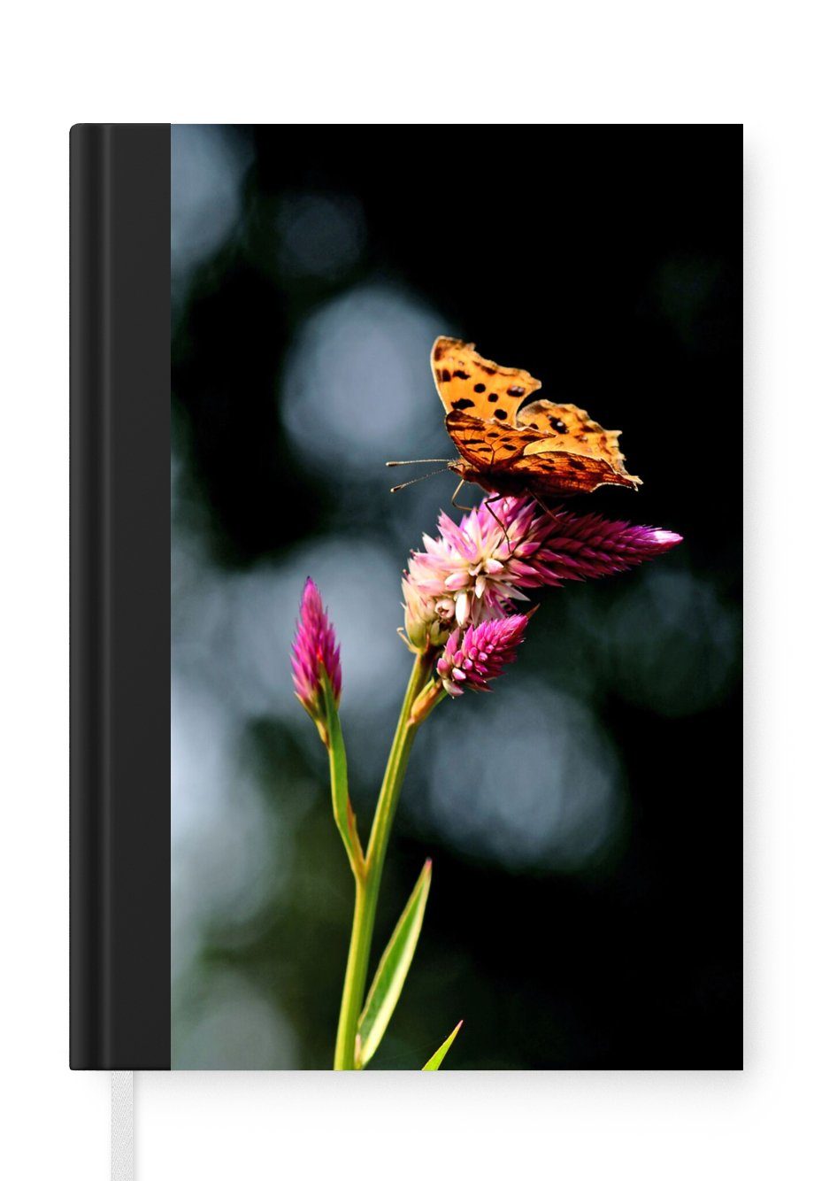 MuchoWow Notizbuch Schmetterling - Blumen - Insekten, Journal, Merkzettel, Tagebuch, Notizheft, A5, 98 Seiten, Haushaltsbuch