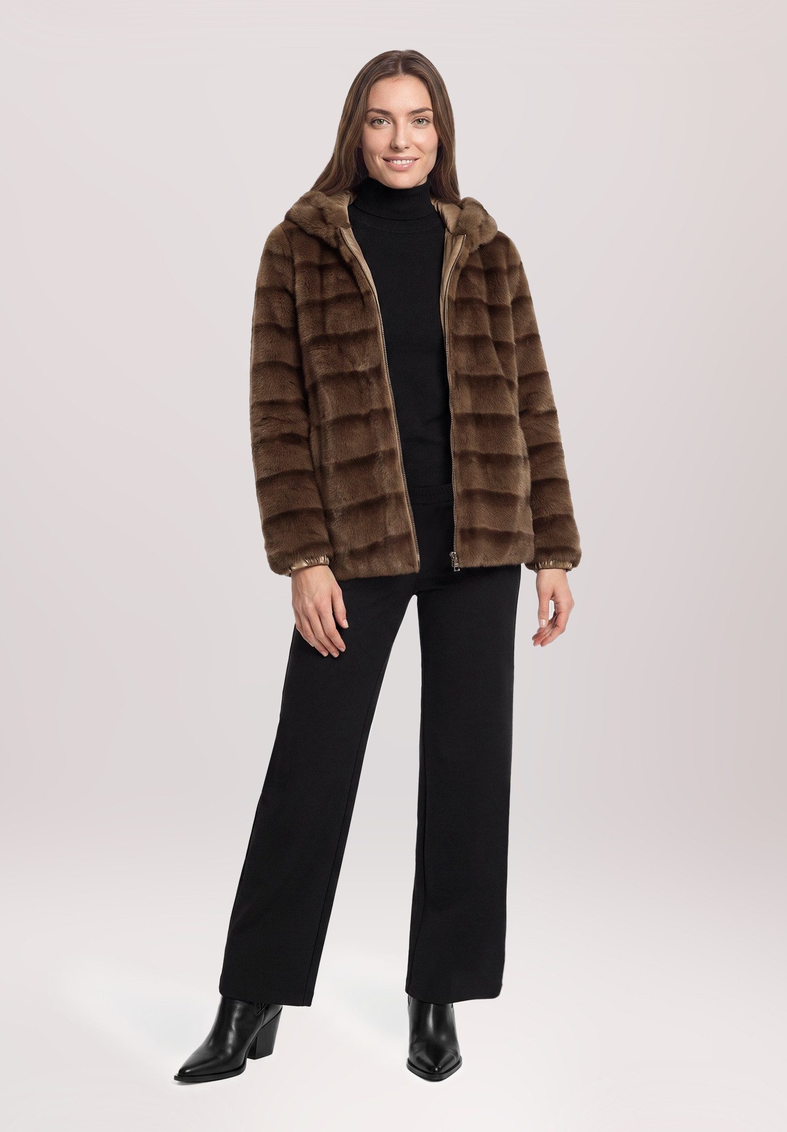 Betty Barclay Plüschjacke Damen mit Kapuze