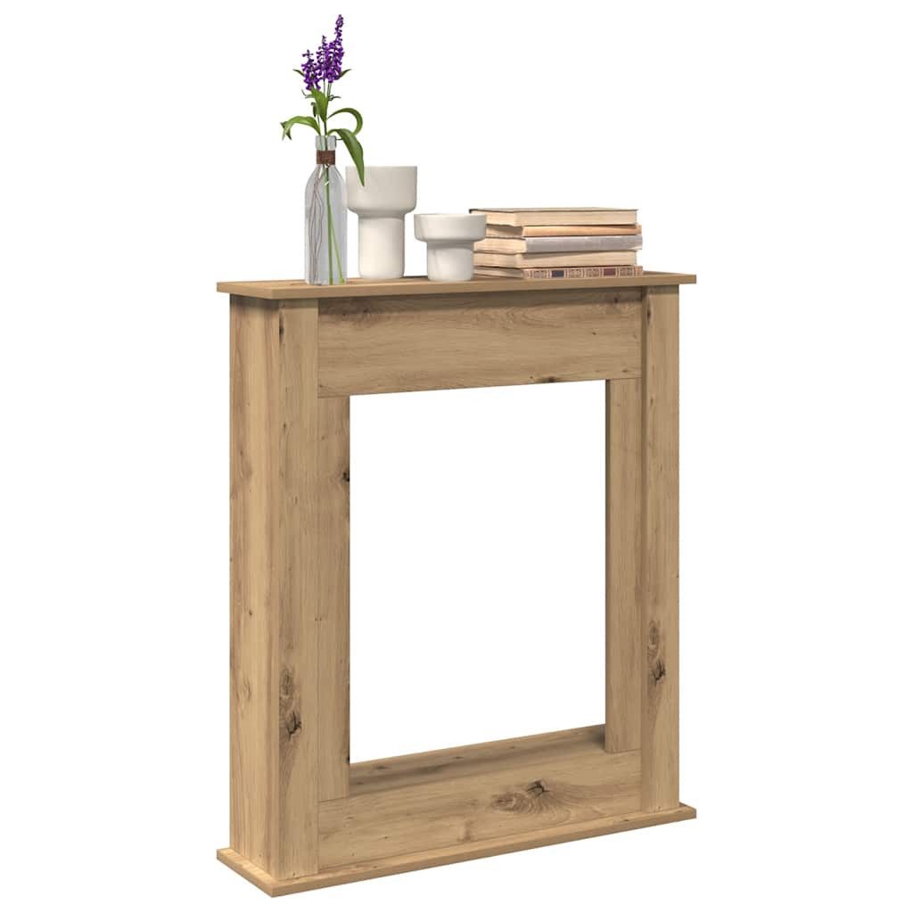 vidaXL Dekokamin, Kaminumrandung Artisan-Eiche 75x20x87,5 cm Holzwerkstoff