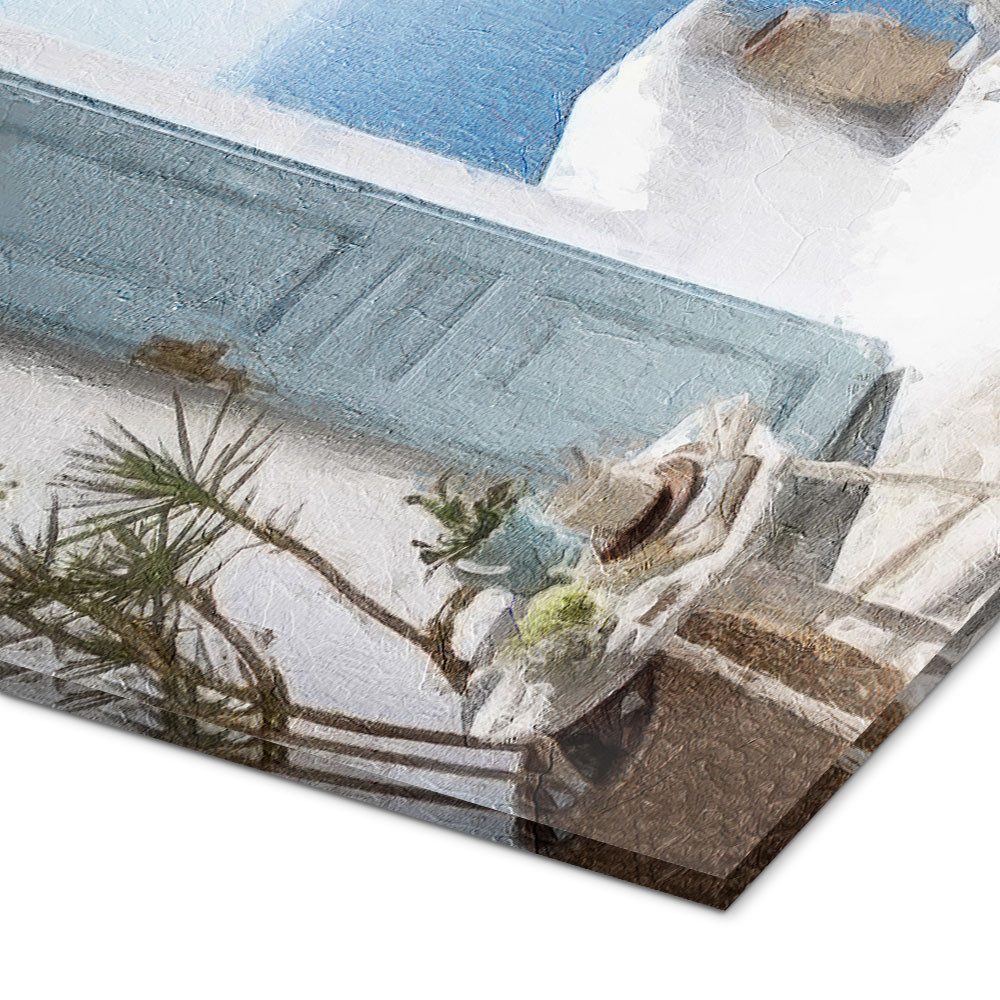 Posterlounge Wandbild Blaue Griechische Tür III, Willow Studio, erhältlich als Poster, Leinwandbild, Wandsticker oder Acrylglasbild