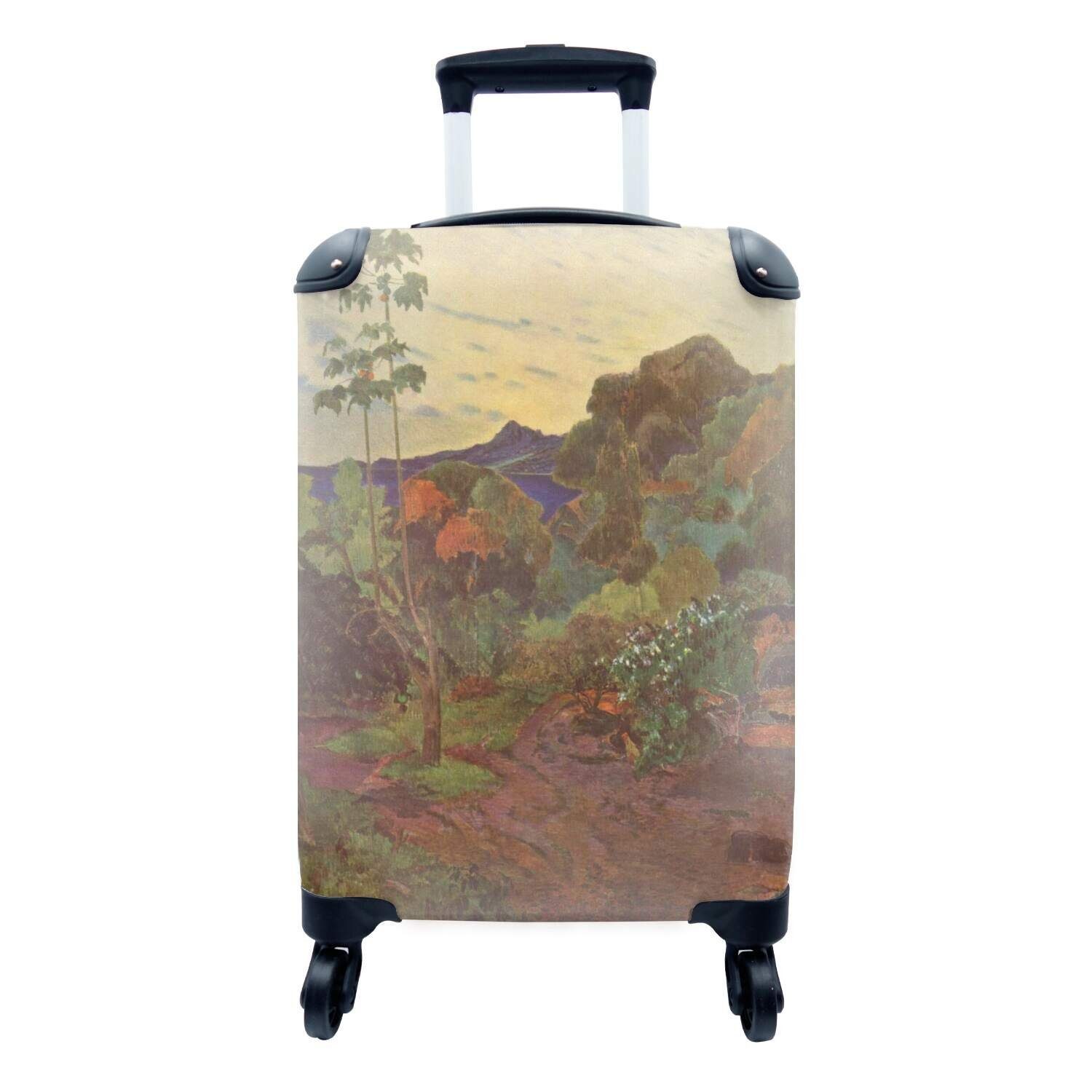 MuchoWow Handgepäckkoffer rollen, Handgepäck mit auf Reisekoffer Landschaft Paul Ferien, für Reisetasche Trolley, - Martinique von Gemälde Gauguin, 4 Rollen