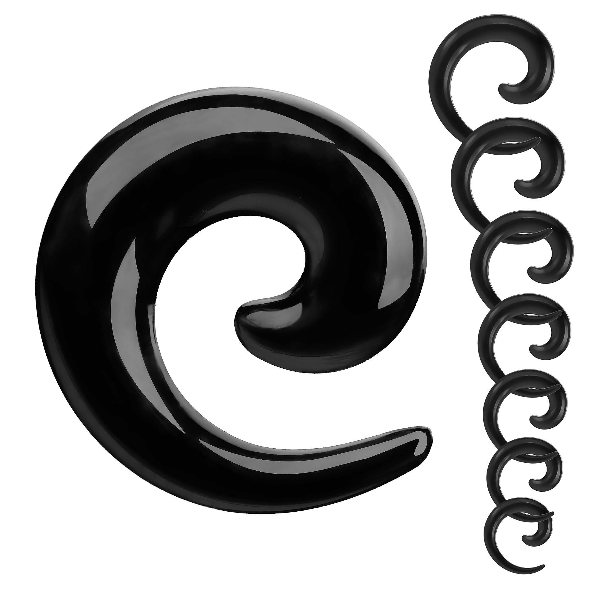 Taffstyle Dehnungsstab 8er Set Dehnungsspirale Ohrpiercing Expander zum Ohrloch dehnen (Leichtes Dehnset für Ohrläppchen), Piercing Schnecke Dehnung Piercing Dehnungsspirale Expander