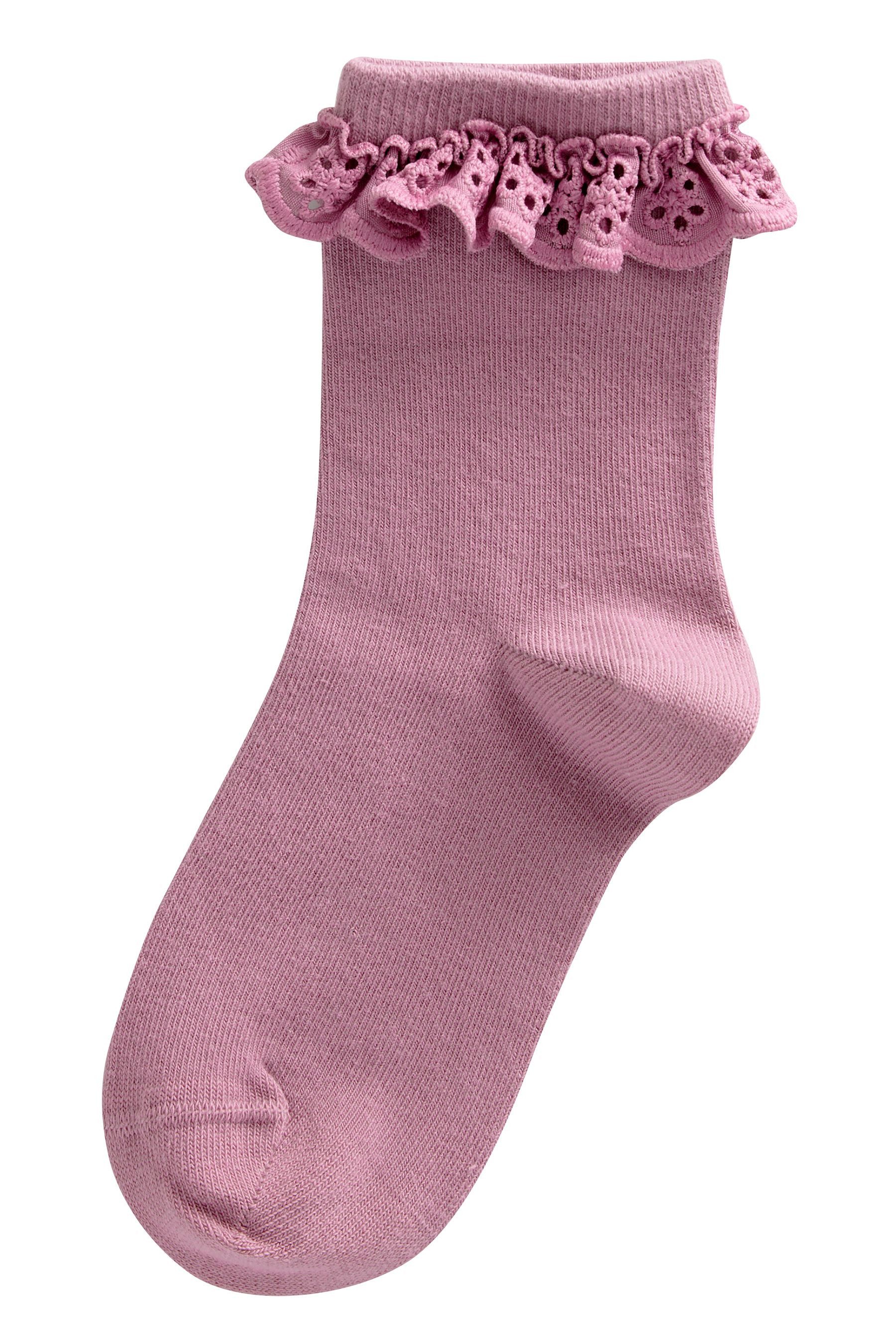 Next Kurzsocken Socken mit Rüschenrand und Baumwolle, 4er-Pack (4-Paar) – Bild 4 von 5