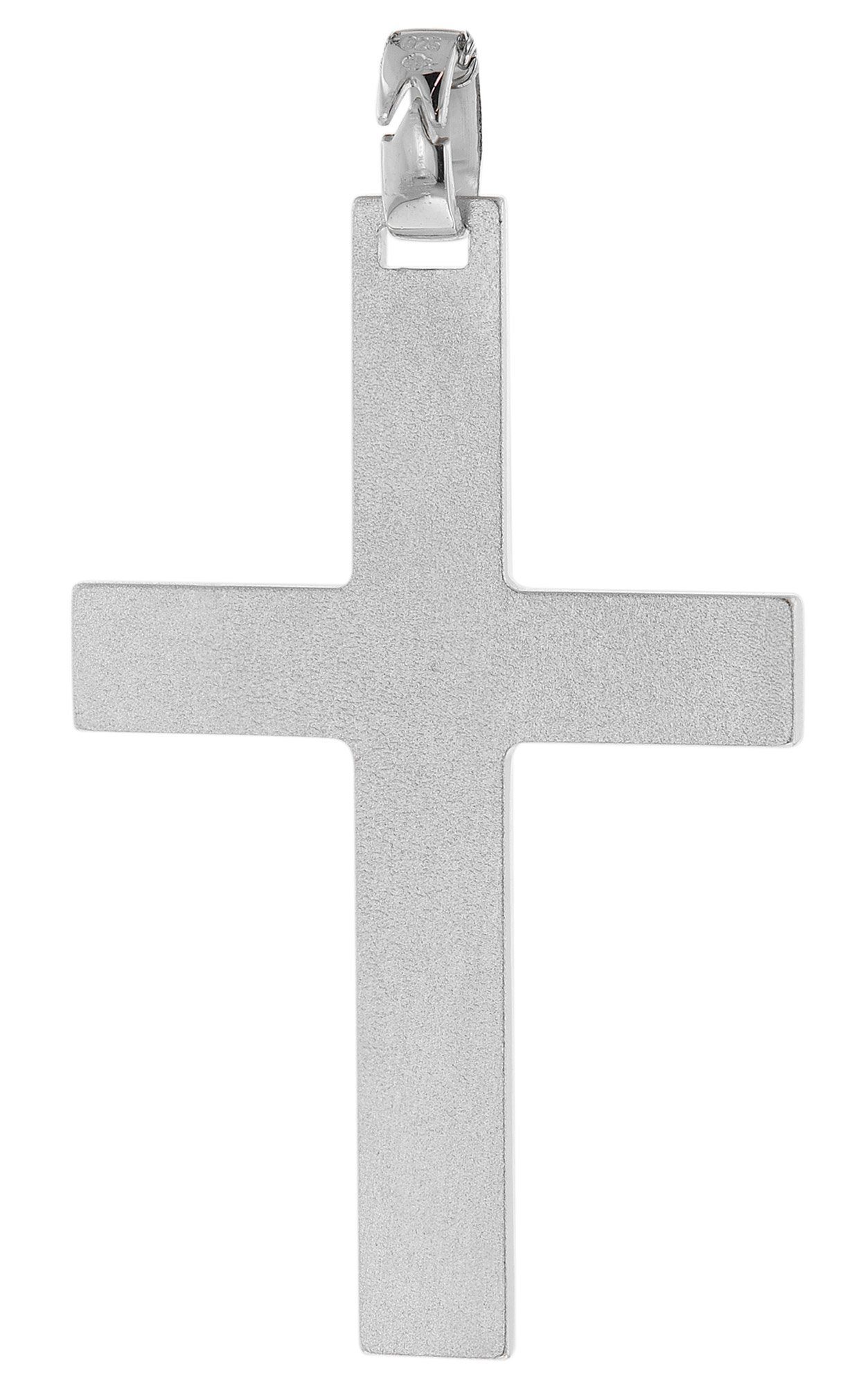 trendor Kette mit mit Poliert Kreuz Silber Anhänger Männerschmuck 925