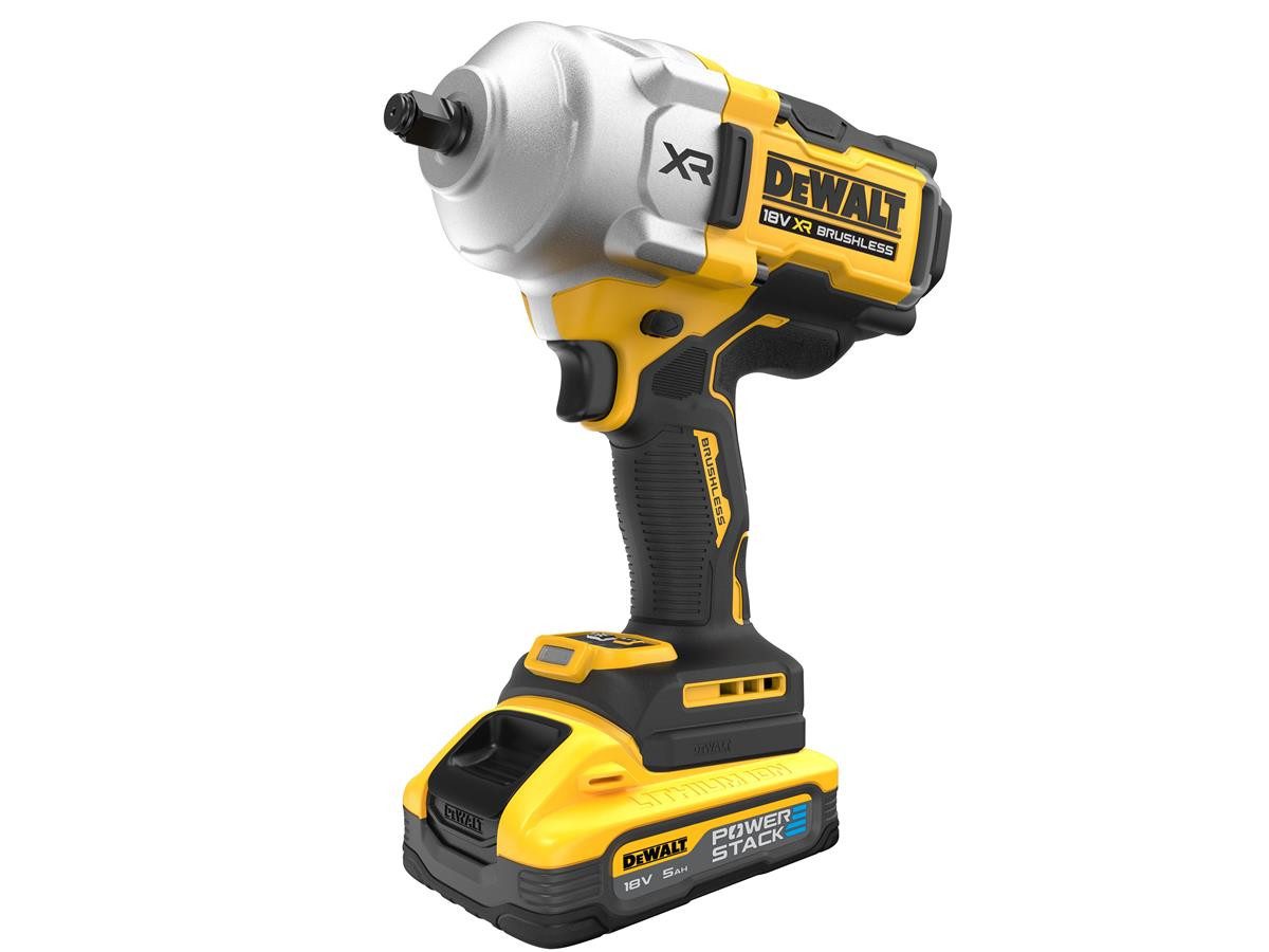 DeWalt Akku-Schlagschrauber 18 Volt / 5 Ah, 1200 U/min, 1626 Nm, mit max. Lösemoment bis zu 2.372 Nm und 2x 5 Ah Akku in TSTAK-Koffer