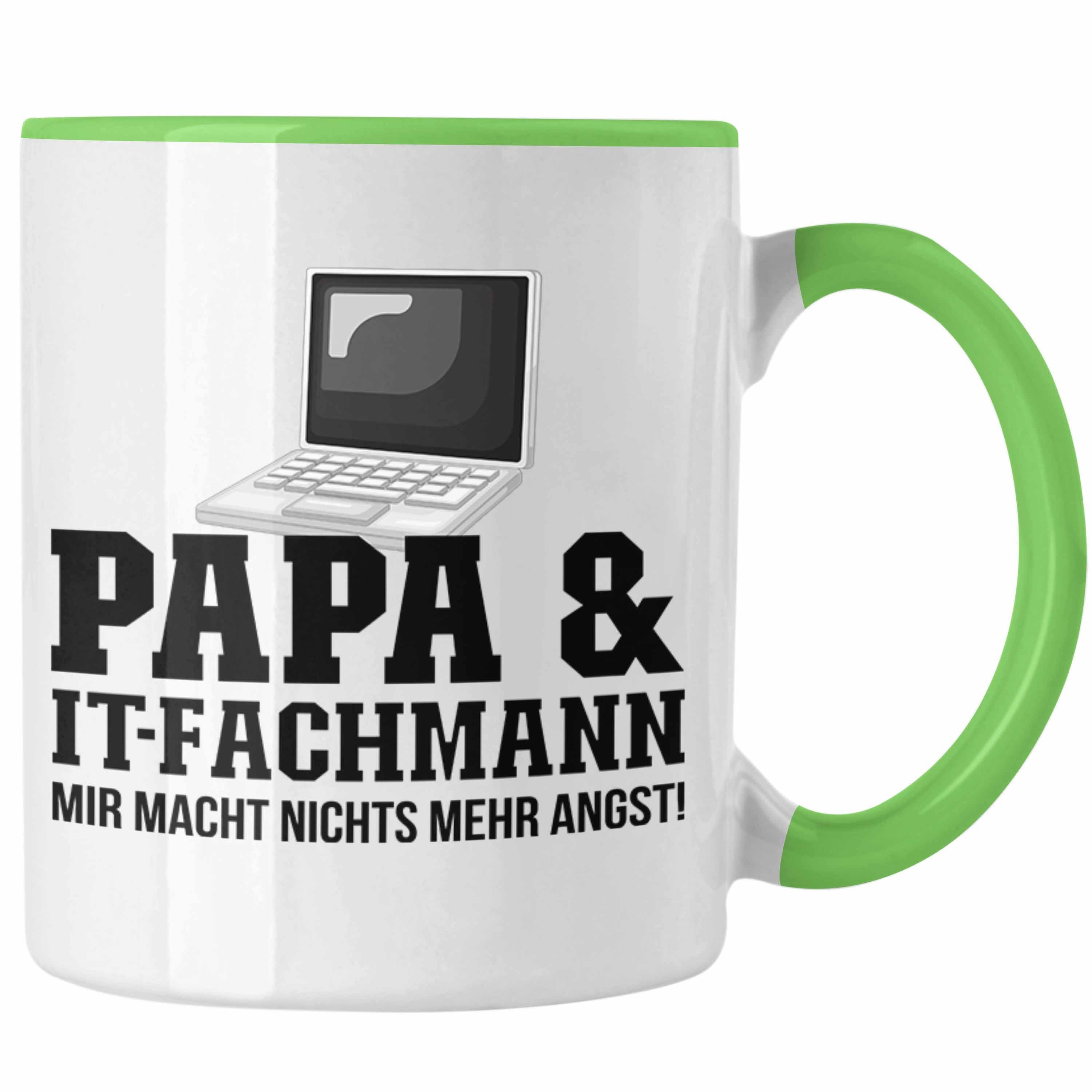 IT Tasse - Tasse Geschenkidee IT-Fachmann Vater für Trendation Trendation Tech Papa Grün und