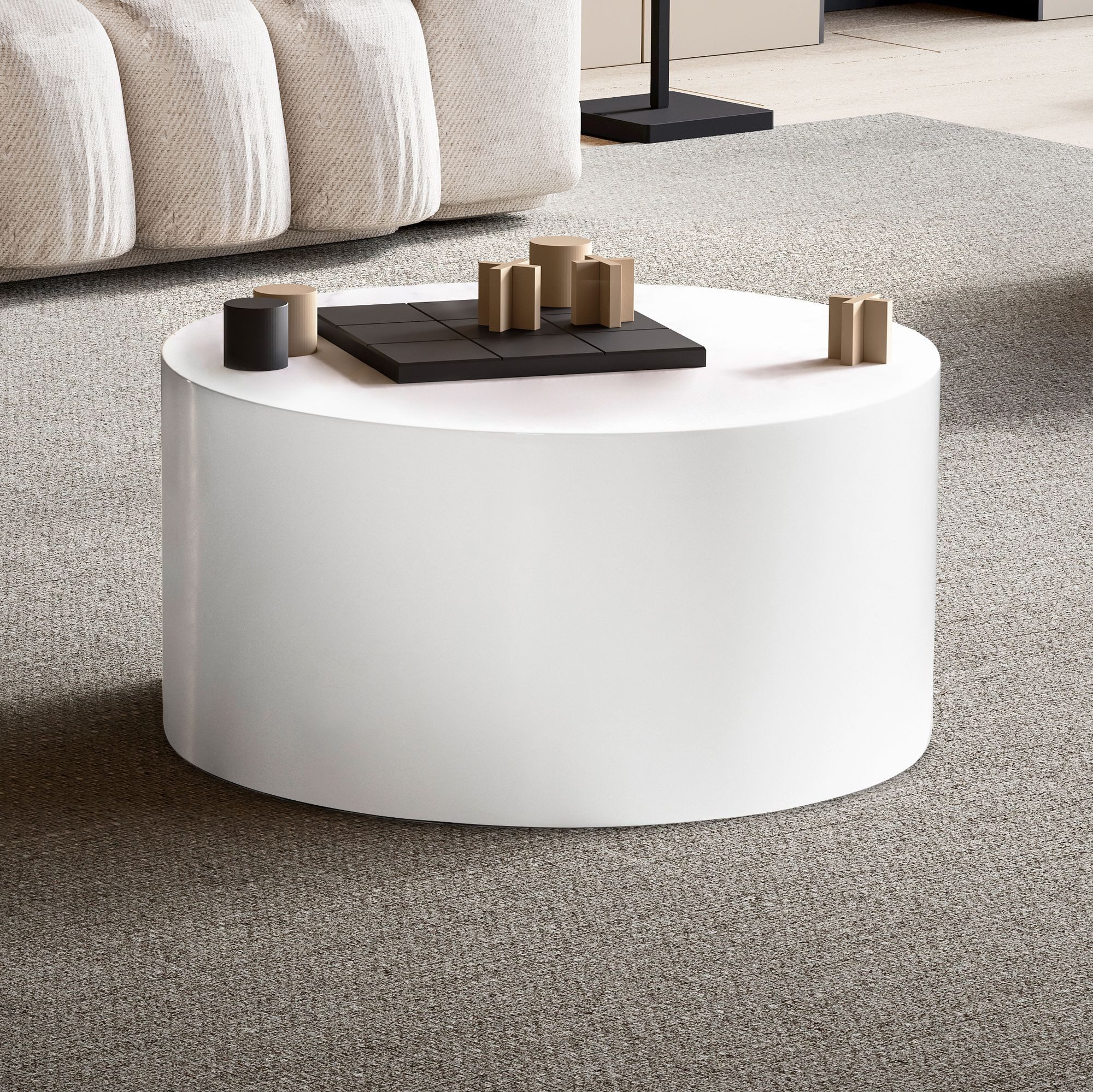 FINEBUY Couchtisch FB100047 (MONOBLOC 60x60x30 cm MDF Hochglanz Wohnzimmert günstig online kaufen