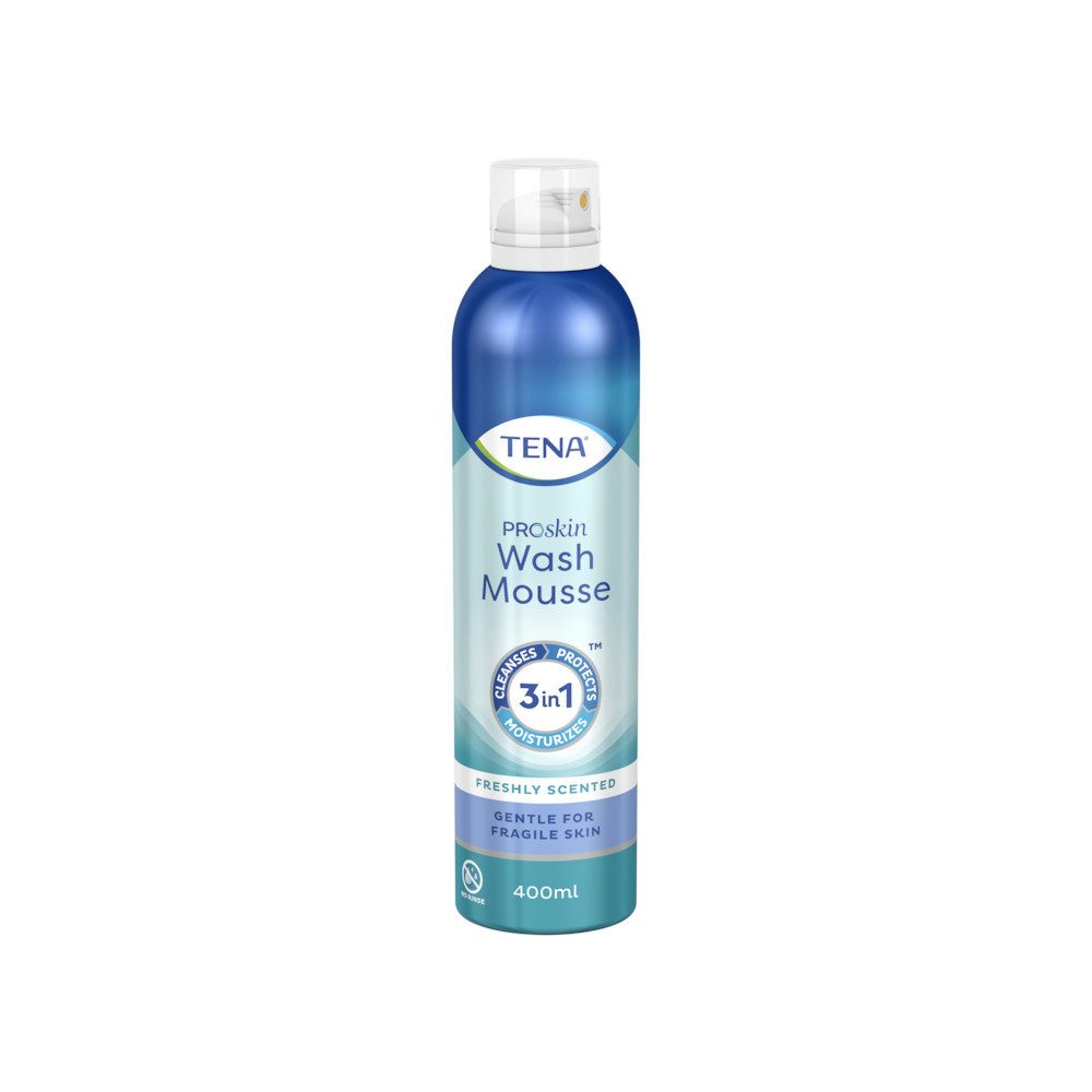 TENA Intimreinigungsmittel Wash Mousse 400 ml, 15-tlg.