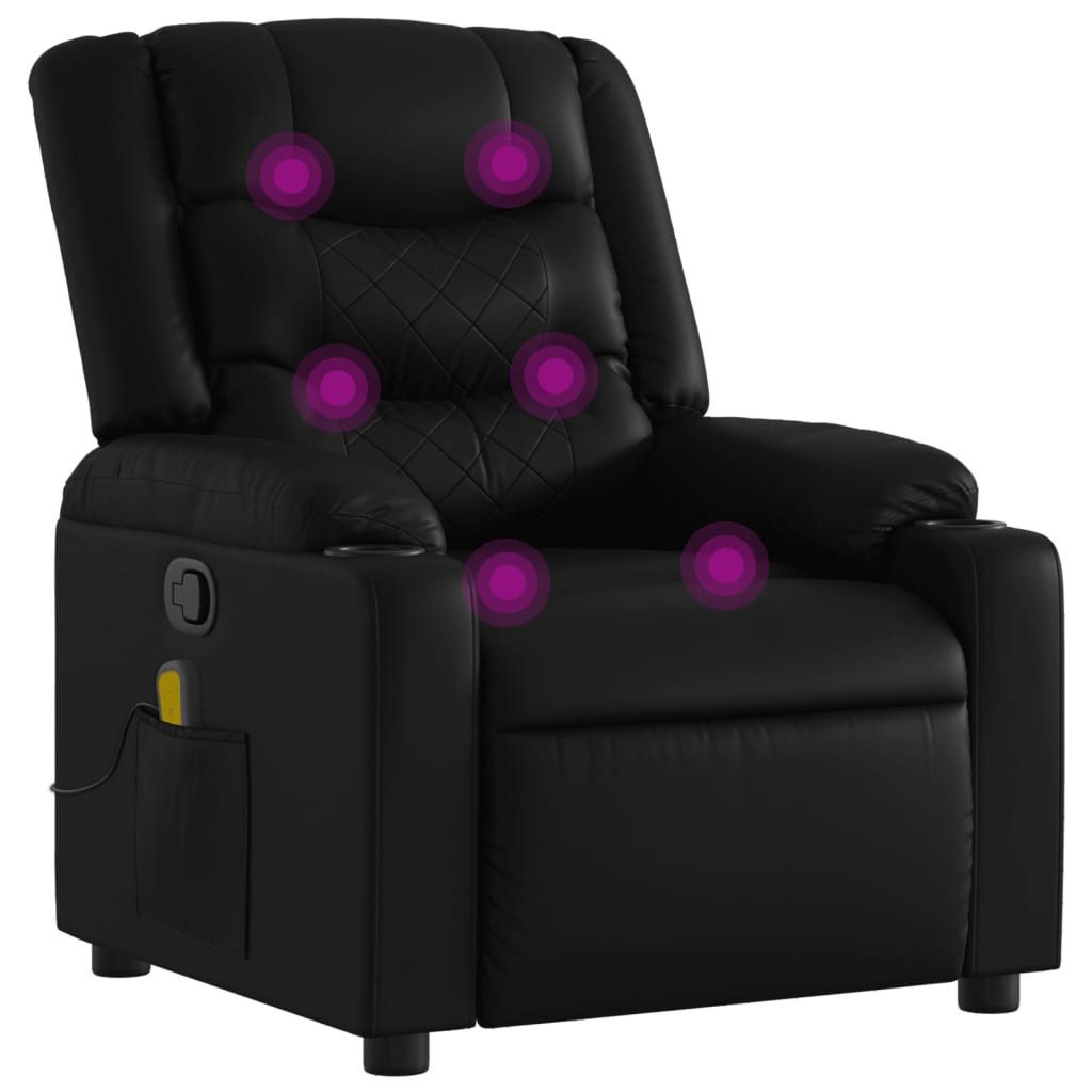 vidaXL Sessel Massage-Relaxsessel, Kunstleder, Schwarz (1-St) günstig online kaufen