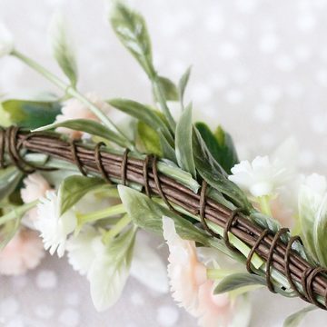 GLAMO Diadem Hochzeit Haarschmuck Faux Rose Haarbänder für Mädchen, Blumenmädchen