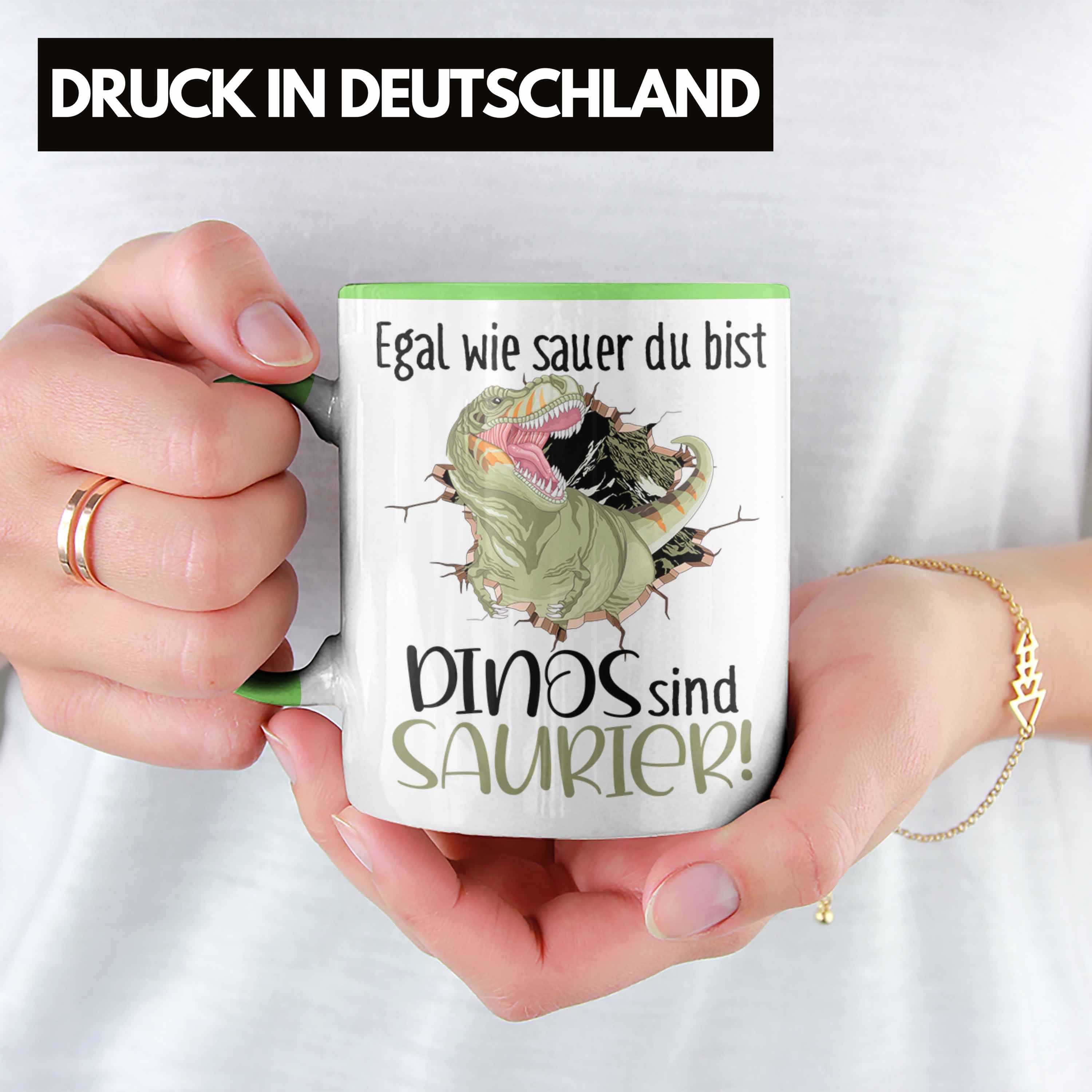 Jungen Grün Tasse Wie Dinosaurier Bist Du Tasse Jungs Geschenk Egal Trendation Sauer Spruch