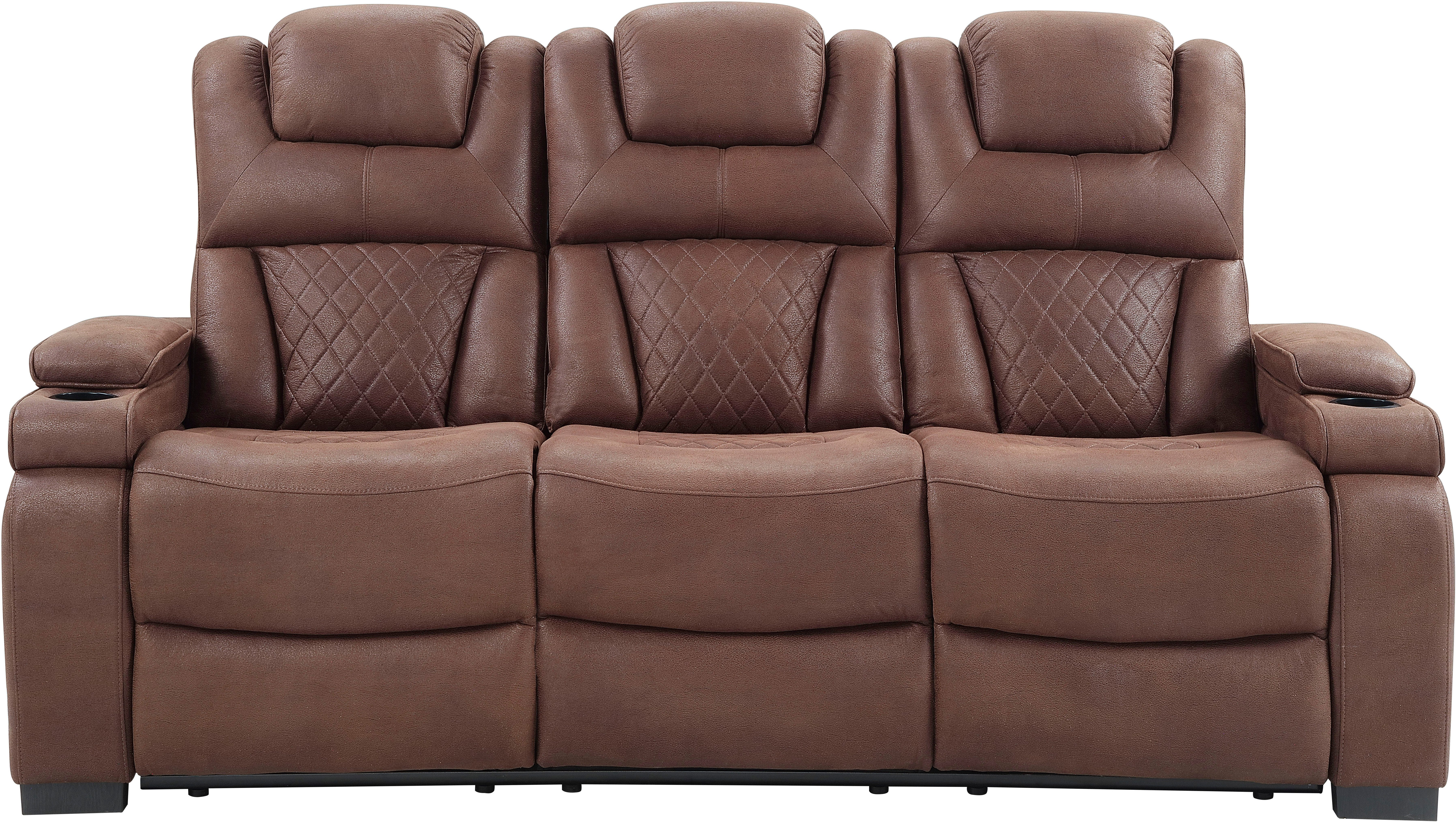 ATLANTIC home collection 3-Sitzer Faris, Kinosofa, inkl. Relaxfunktion, B: 208cm, Zwei Relaxfunktionen, klappbare Konsole mit Getränkehalter