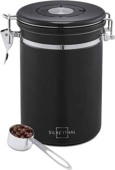 SILBERTHAL Kaffeedose luftdicht 500g Edelstahl für Kaffee inkl. Dosierlöffel, (2-tlg)