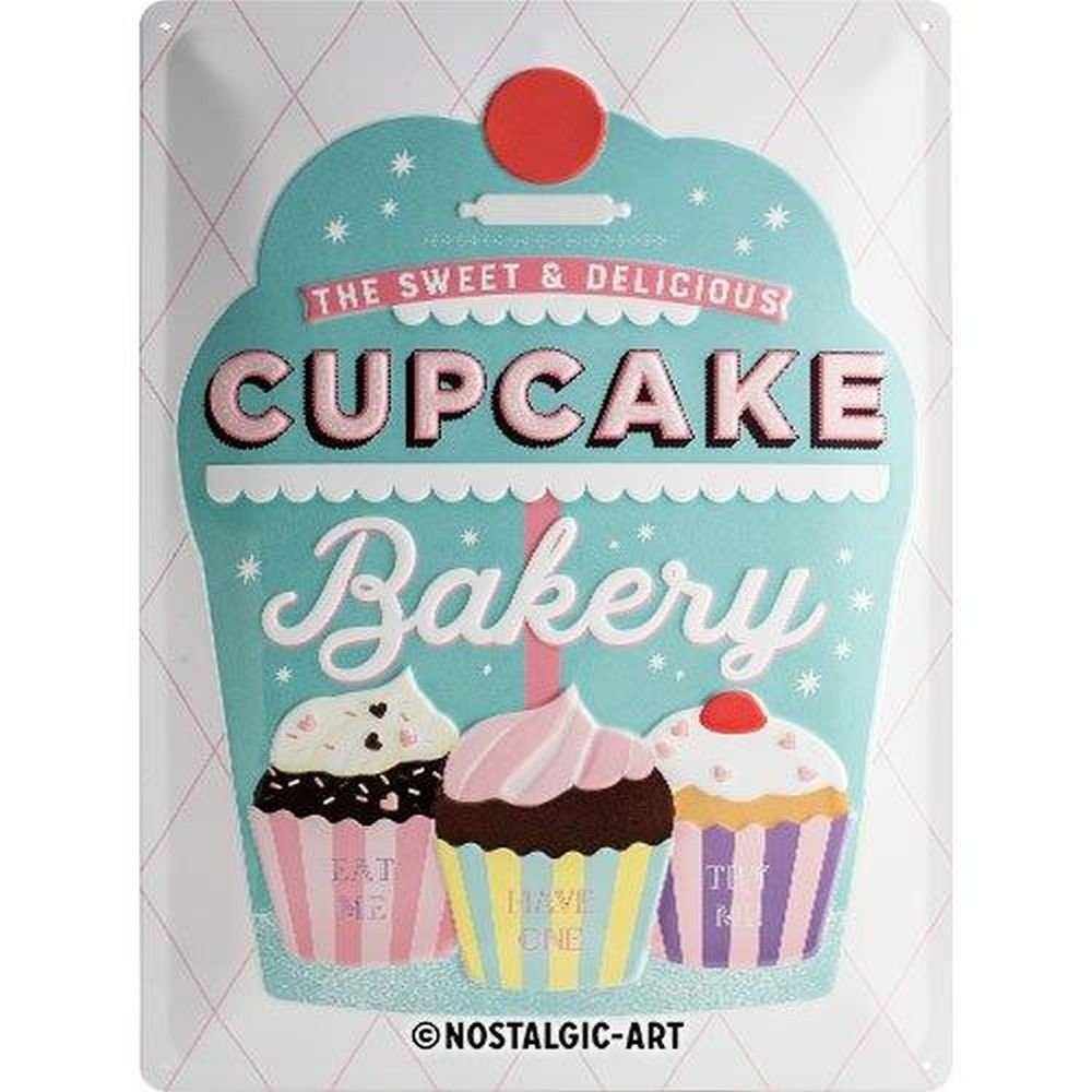 Nostalgic-Art Metallschild Blechschild 30 x 40 cm - Home & Country - Cupcake Bakery