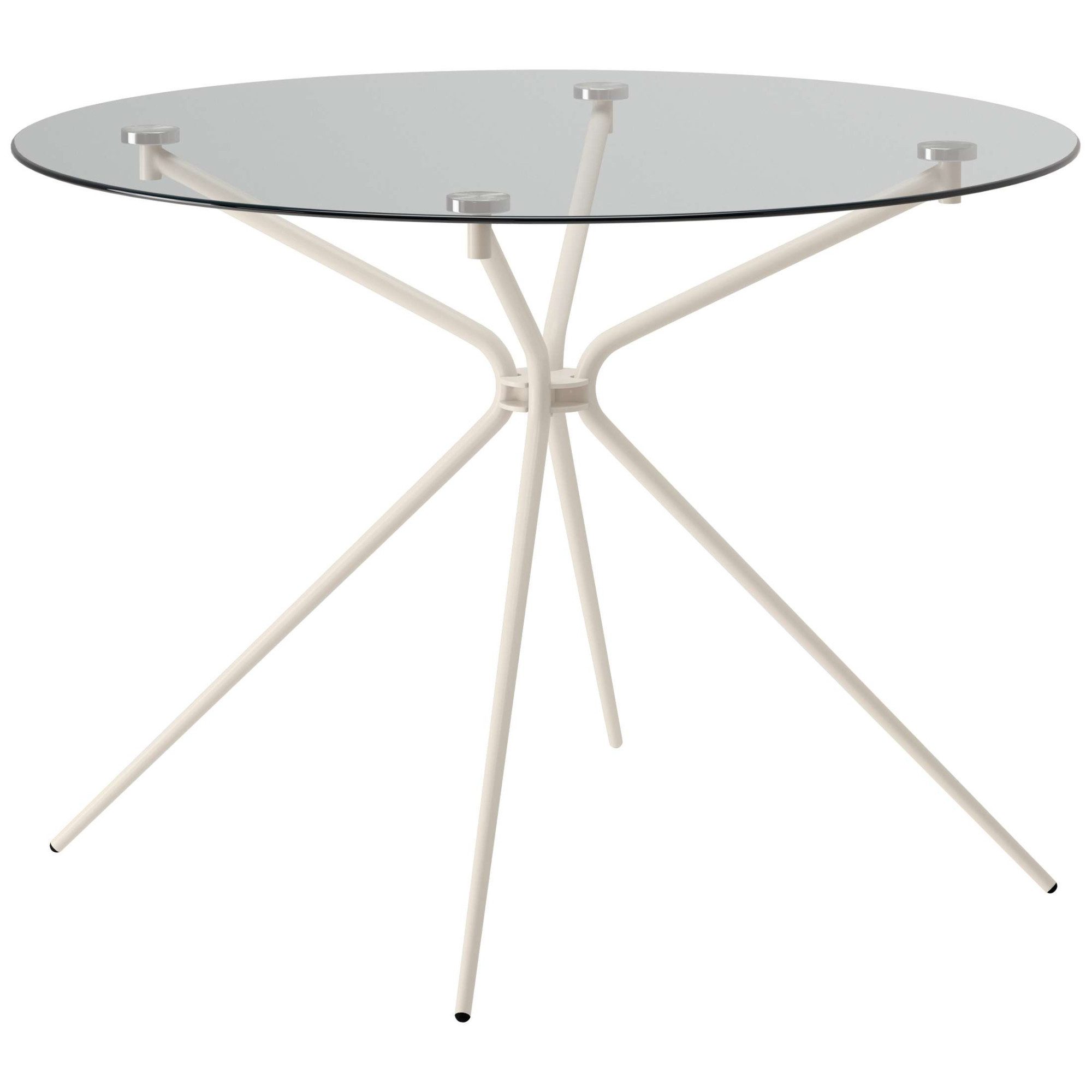 OTTO home Esstisch Silvi, TOPSELLER! (Esstisch, Glastisch, Küchentisch, OTTOs Choice), rund, Ø110 cm, Metallgestell