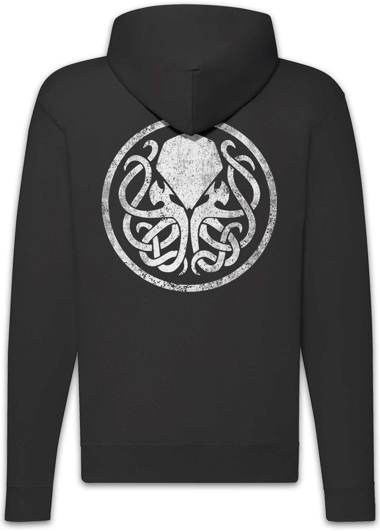 Urban Backwoods Sweatjacke Circle Logo Cthulhu Zipper Hoodie Lovecraft Arkham Horror Miskatonic (1-tlg) Dunwich Innsmouth Azathoth Monster